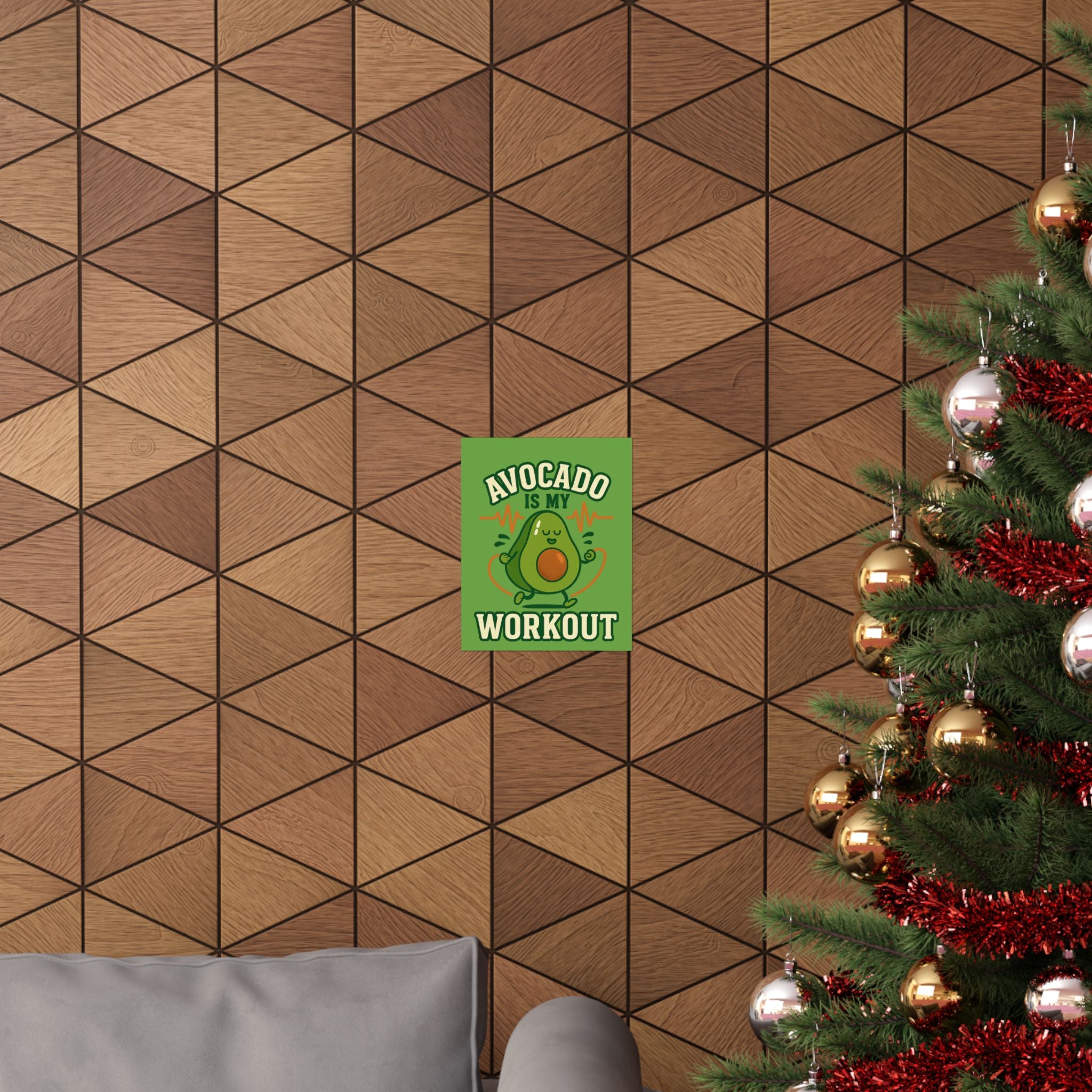 Avocado Workout Matte Vertical Poster, Funny Wall Art, Fitness Decor, Avocado Lover Gift, Gym Motivation, Quirky Home Decor