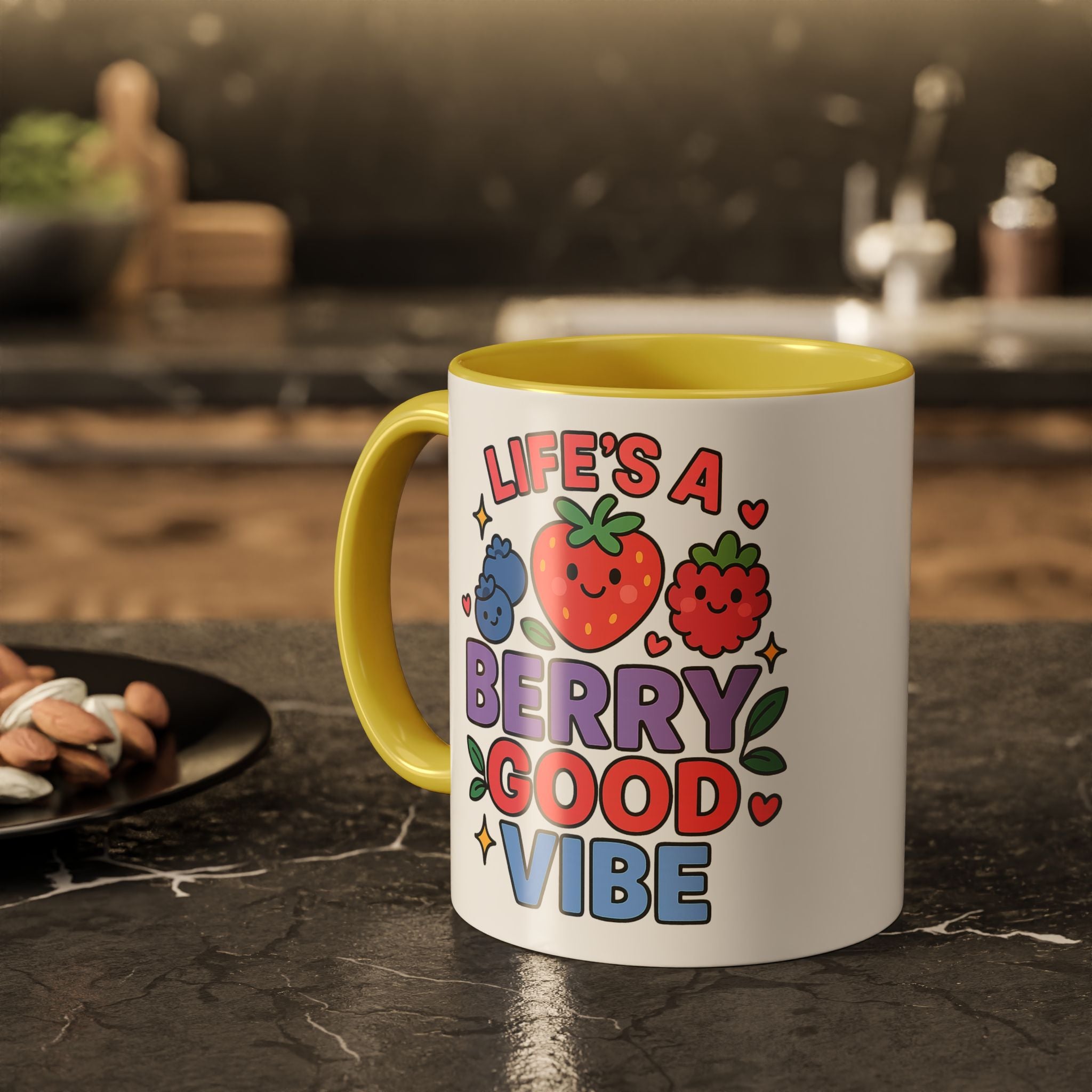 Berry Good Vibe Mug — Cute Fruit Illustration Coffee Cup (11oz & 15oz)