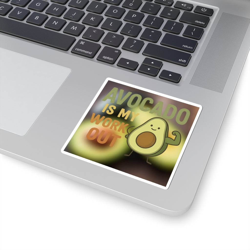 Fitness Avocado Stickers, Trendy Workout Decals, Cute Laptop Stickers, Motivational Gift for Gym Lovers, Avocado Is My Workout