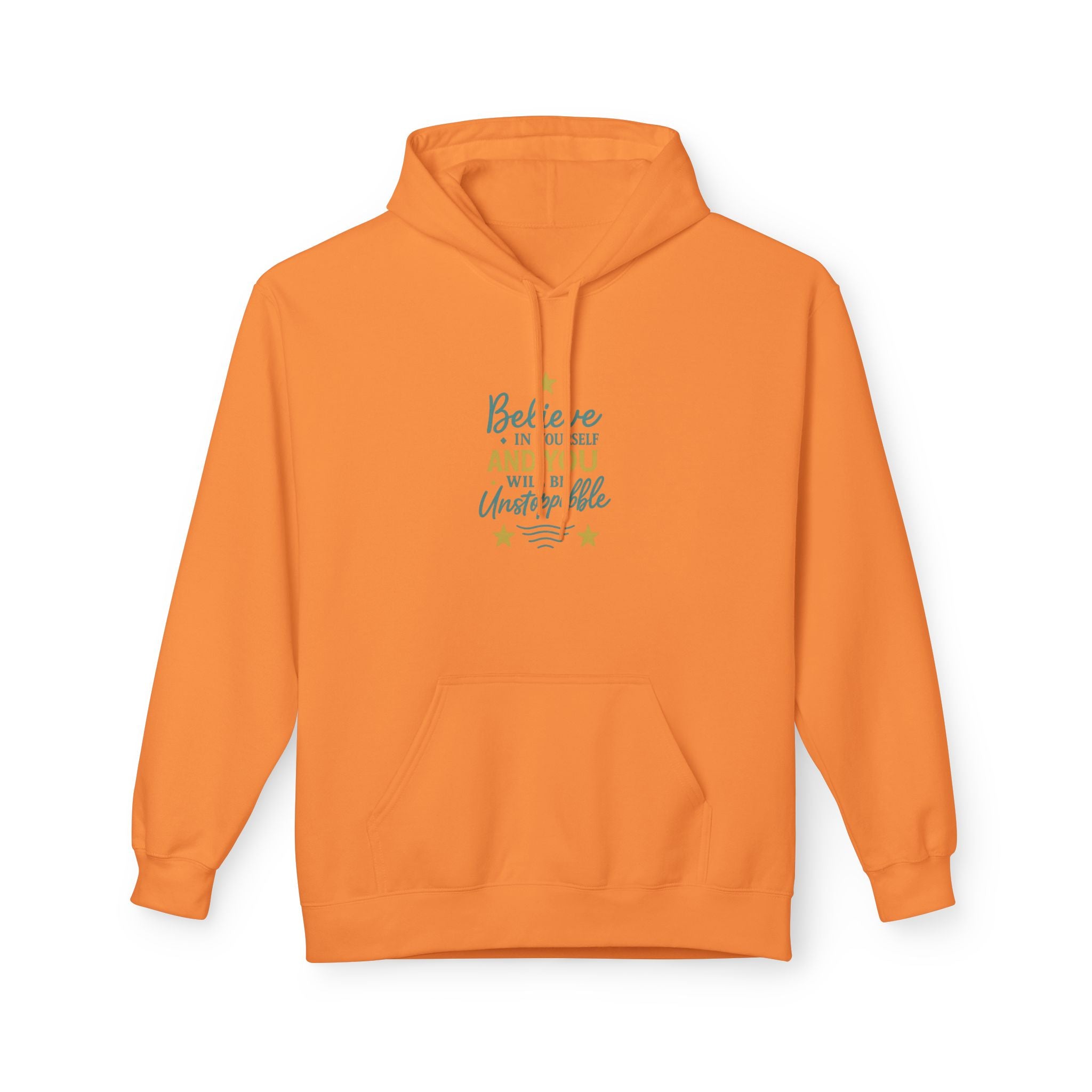 Motivational Fleece Hoodie - "Believe in Yourself"