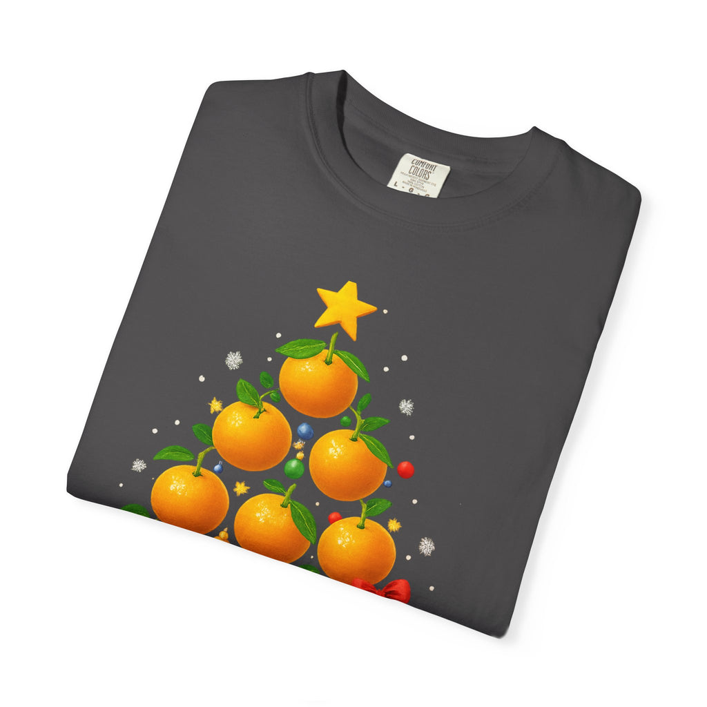 Orange Christmas Tree T-Shirt — Festive Citrus Holiday Tee