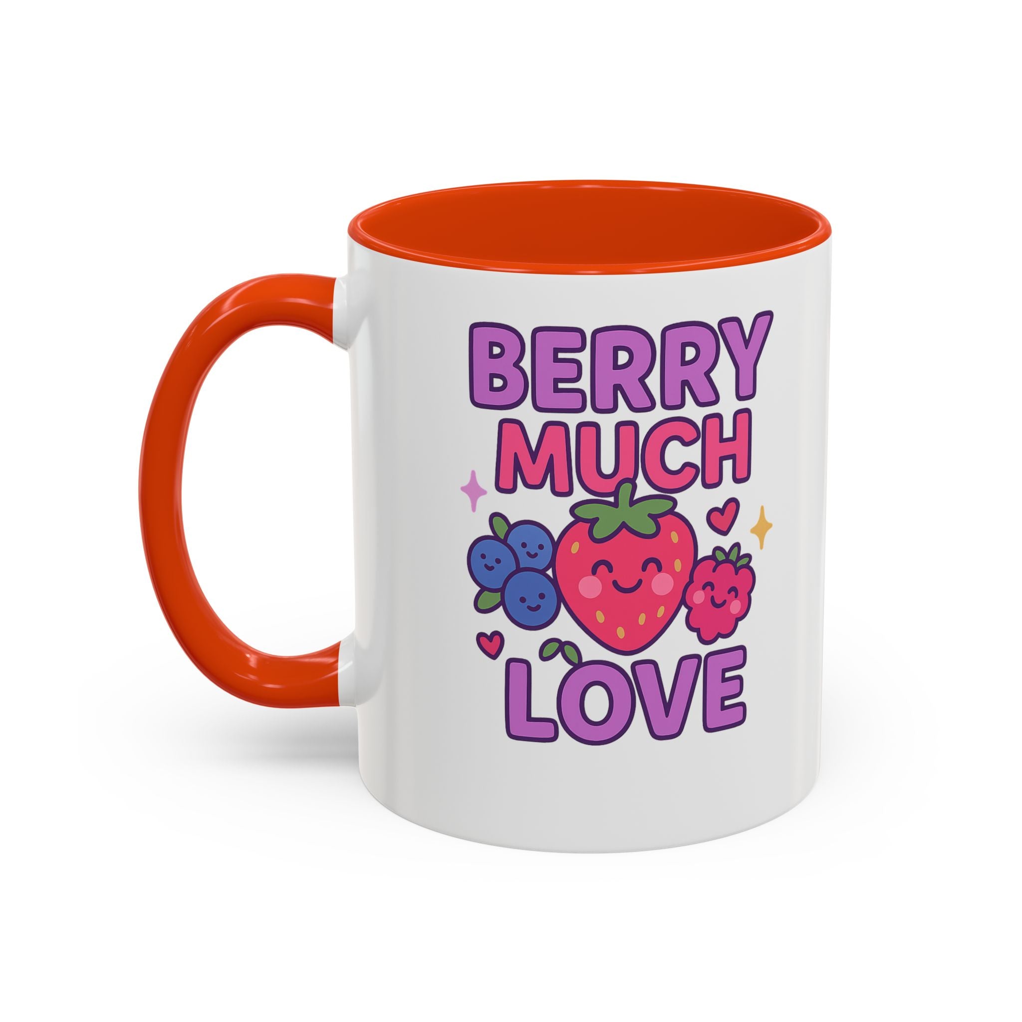 Berry Much Love Mug — Cute Fruit Cartoon Coffee Cup (11oz & 15oz)