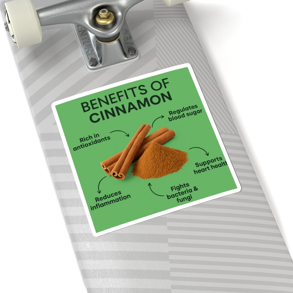 Cinnamon Benefits Stickers, Nature Lover Stickers, Healthy Living Decor, Kitchen Aesthetic, Gift for Foodies