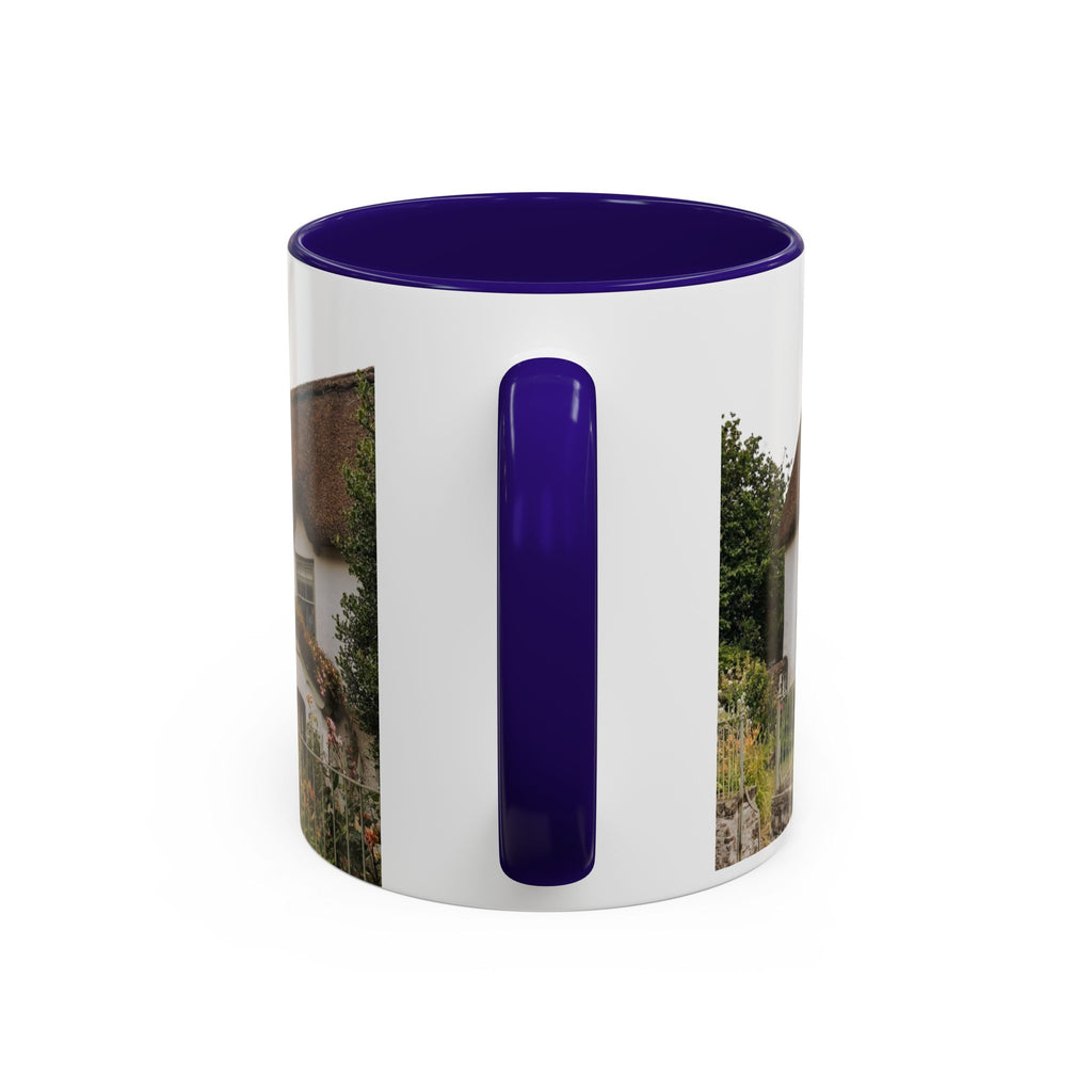 Thatched Cottage Photo Mug (11oz & 15oz) — Cozy English Cottage Scenic Coffee Cup