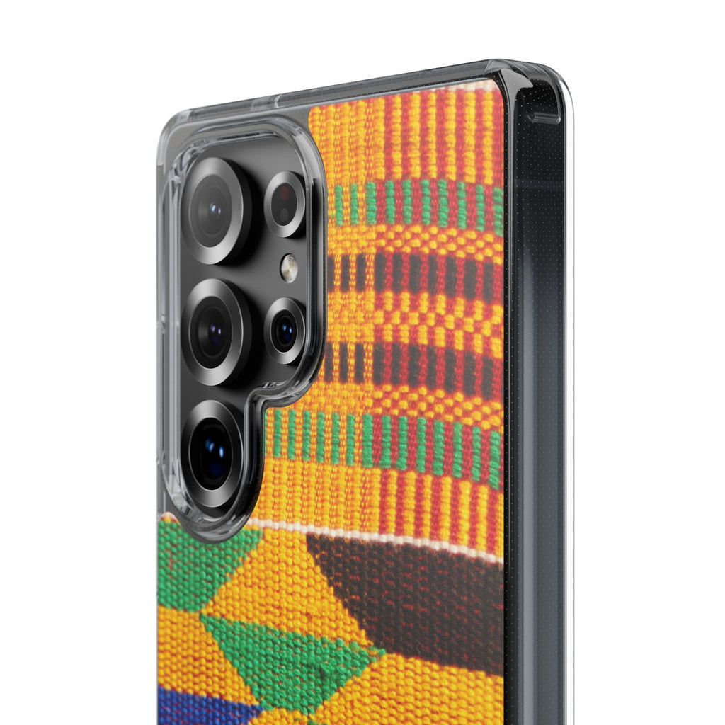 Kente Pattern Clear Impact-Resistant Phone Case