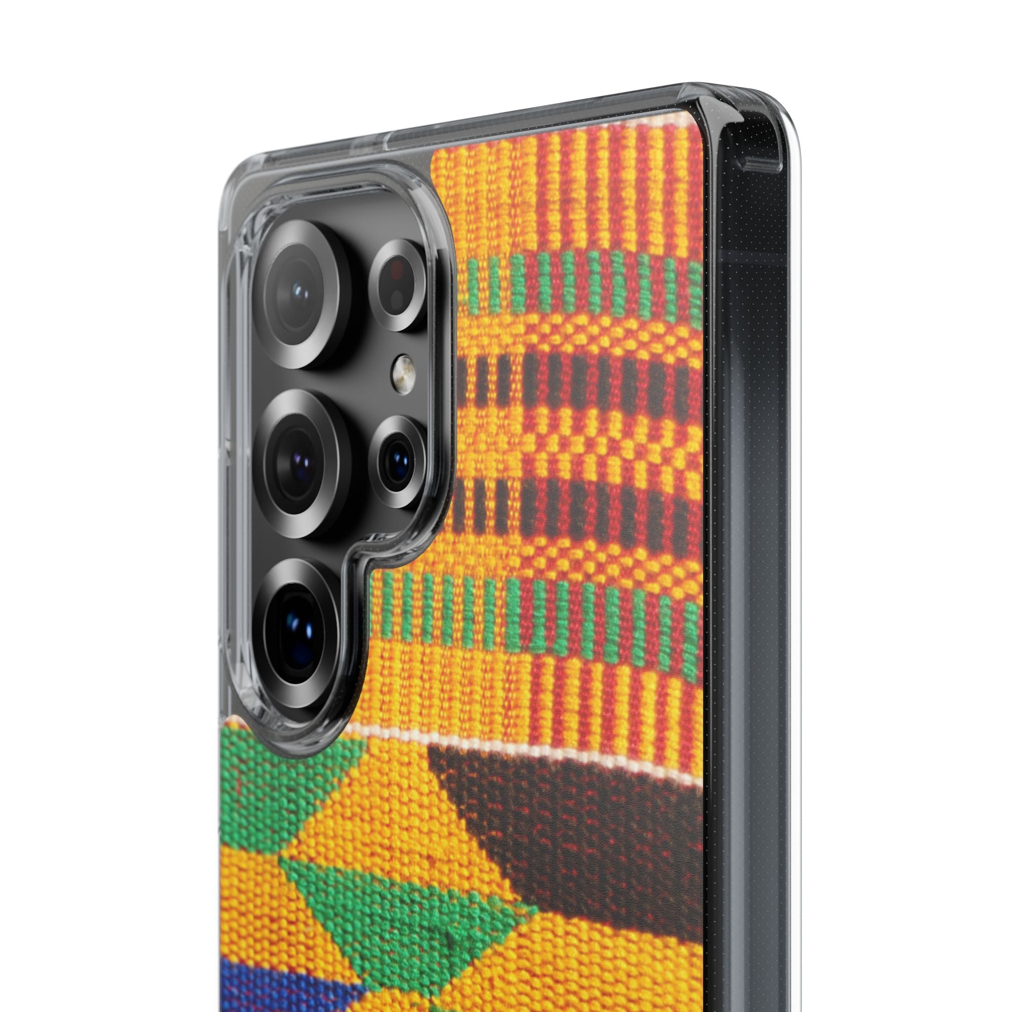 Kente Pattern Clear Impact-Resistant Phone Case
