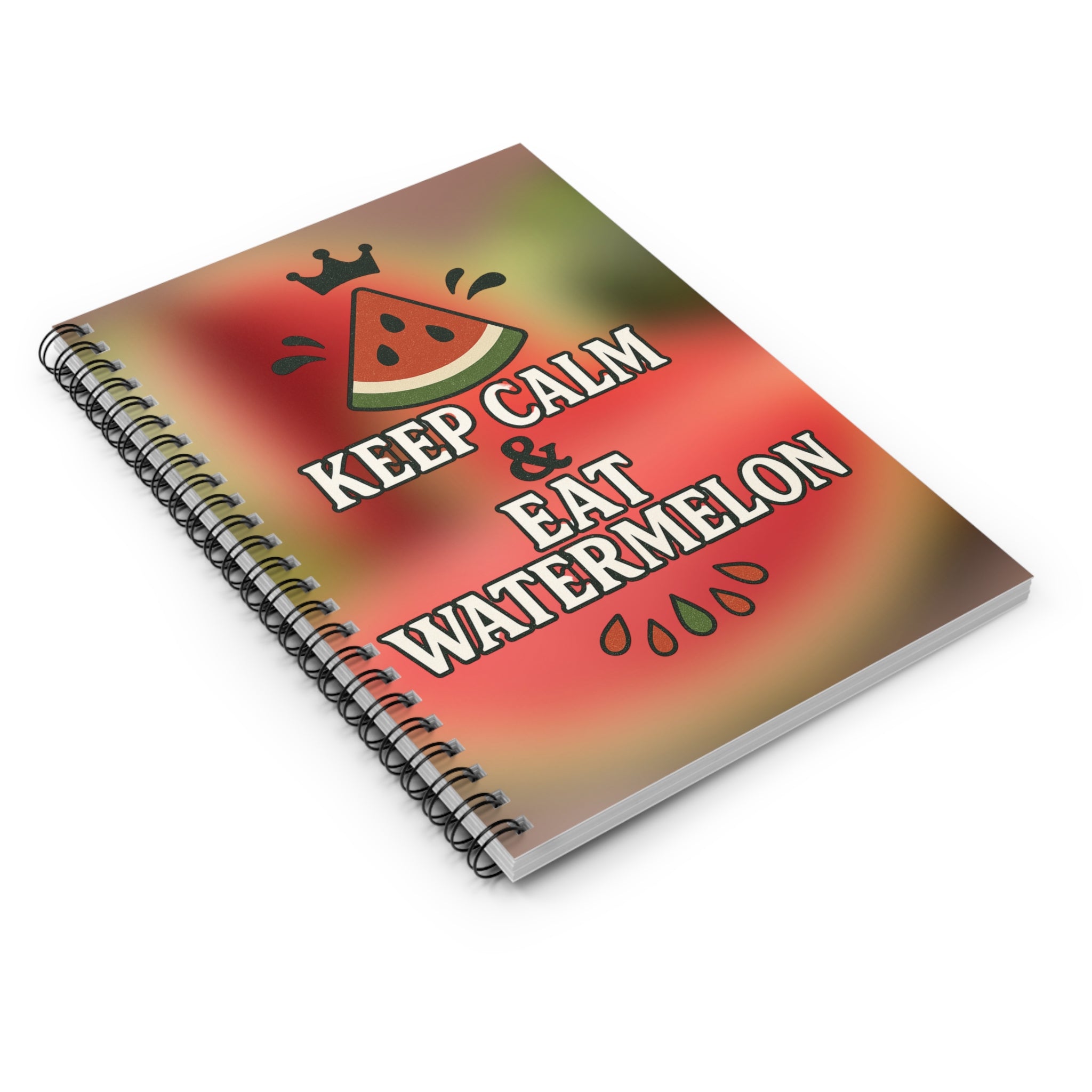 Fun Watermelon Spiral Notebook - Keep Calm & Eat Watermelon, Journaling, Stationery Gift, Summer Vibes, Back to School
