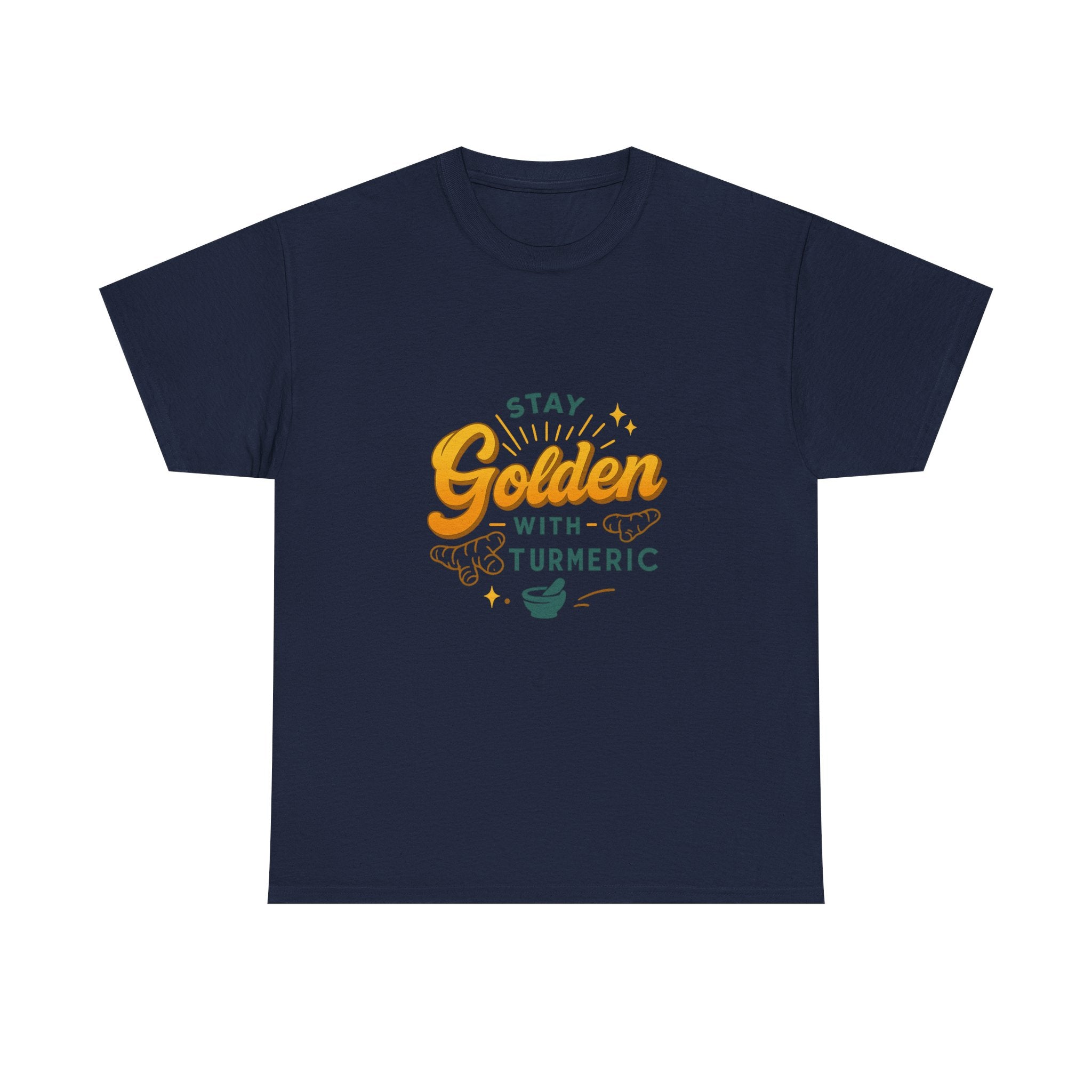 Stay Golden Turmeric Tee, Unisex Cotton T-Shirt, Health and Wellness Shirt, Gift for Herbalists, Eco-Friendly Fashion, Casual Wear