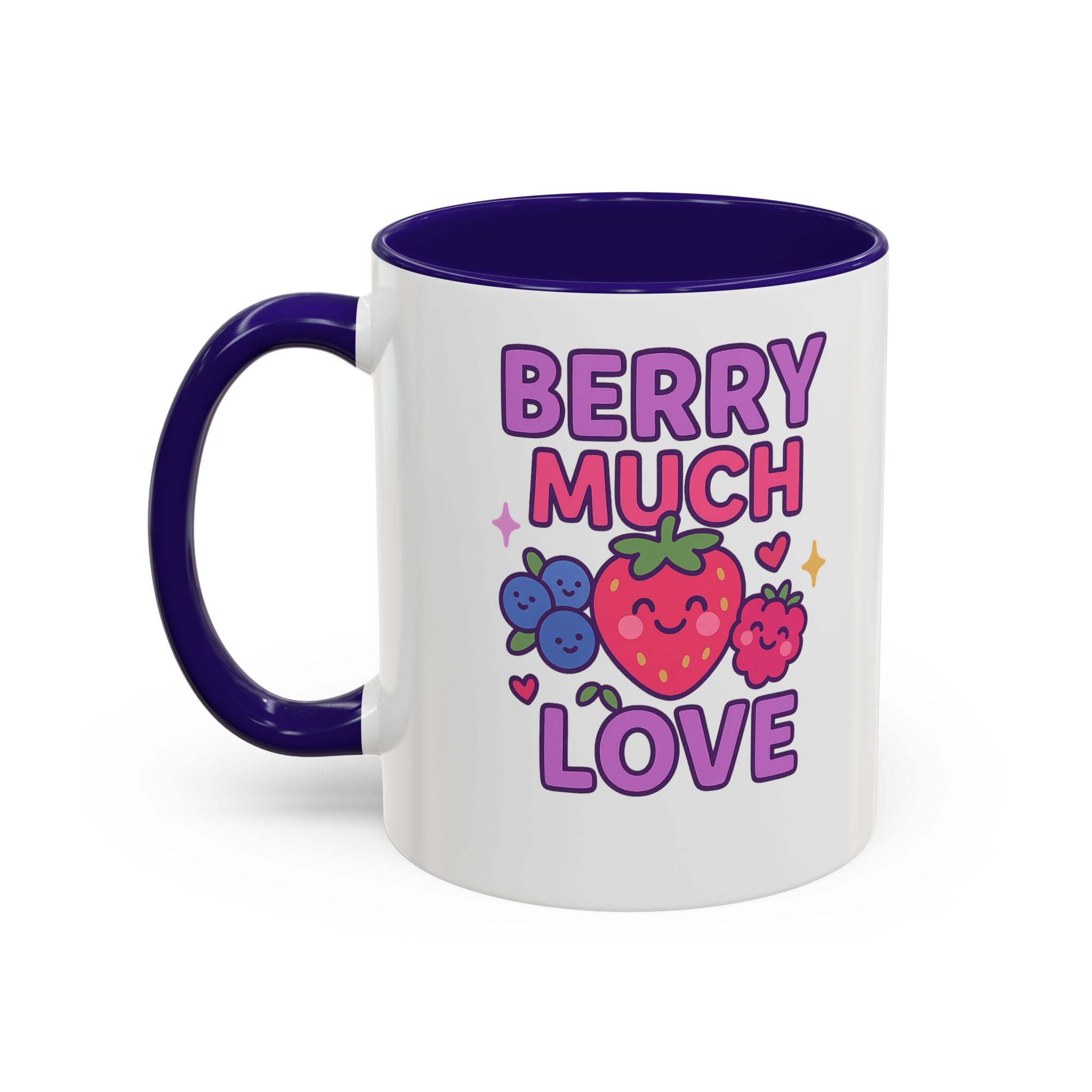 Berry Much Love Mug — Cute Fruit Cartoon Coffee Cup (11oz & 15oz)