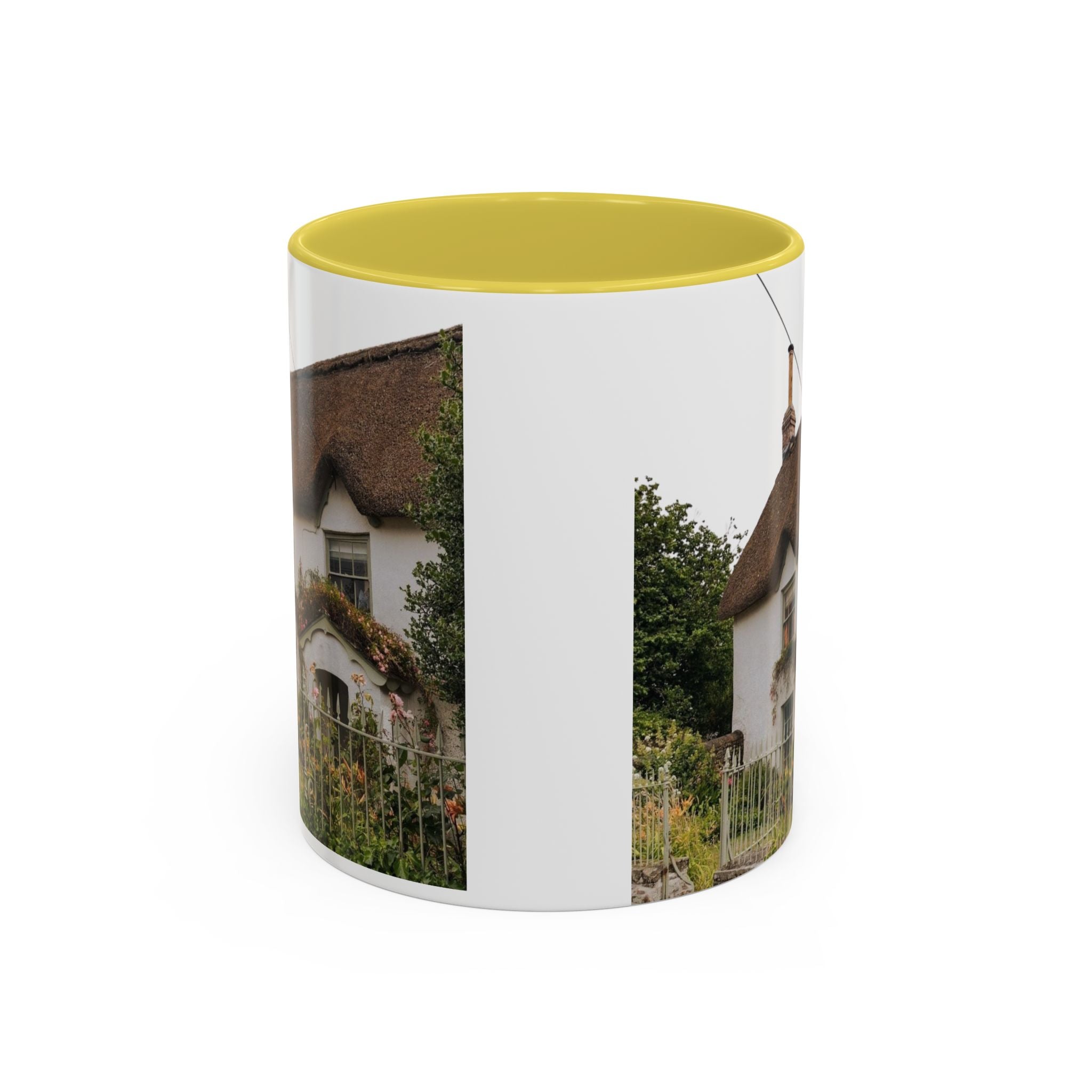 Thatched Cottage Photo Mug (11oz & 15oz) — Cozy English Cottage Scenic Coffee Cup