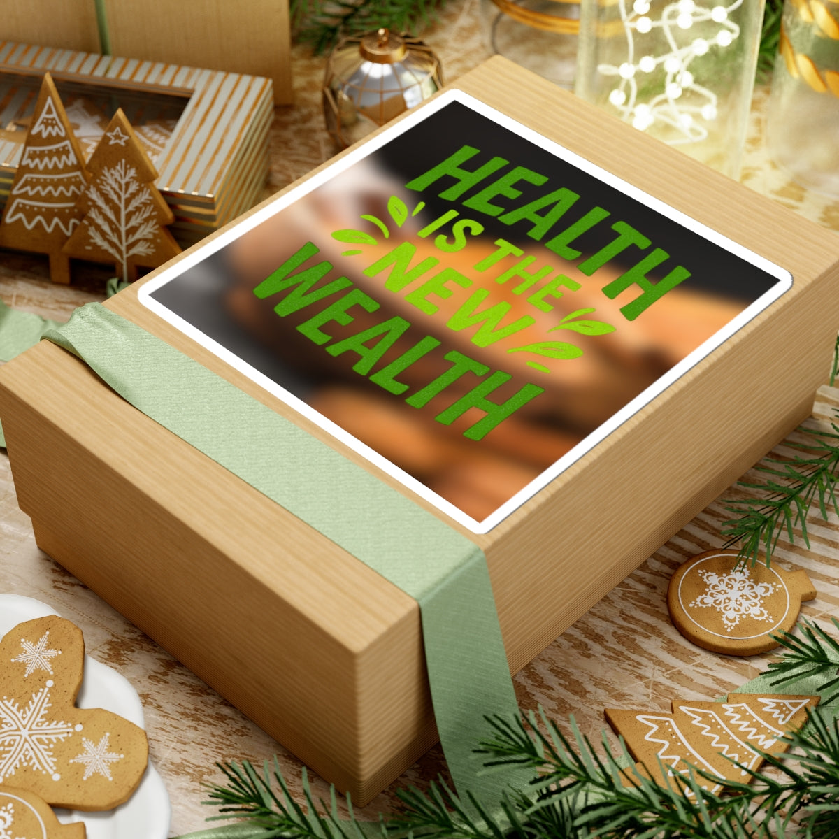 Health is the New Wealth Kiss-Cut Stickers | Motivational Decor, Planner Accessories, Laptop Stickers, Wellness Gifts, Positive Affirmation