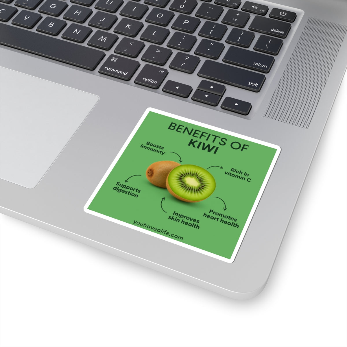Vibrant Kiwi Benefits Stickers | Fun Fruit Reminders, Healthy Living Decor, Motivational Stickers, Eco-Friendly Adhesives
