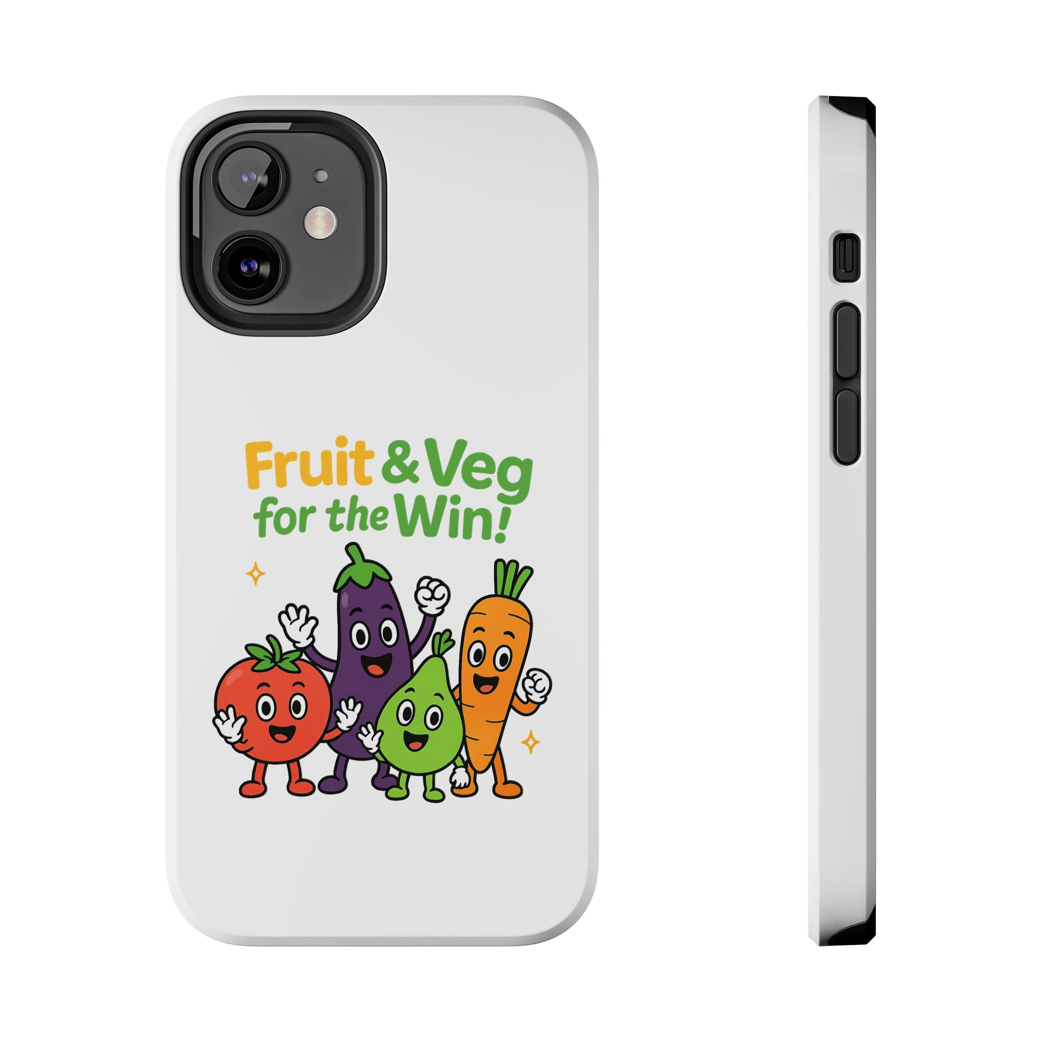 Phone Case — "Fruit & Veg for the Win!" Cute Healthy Veggie Design