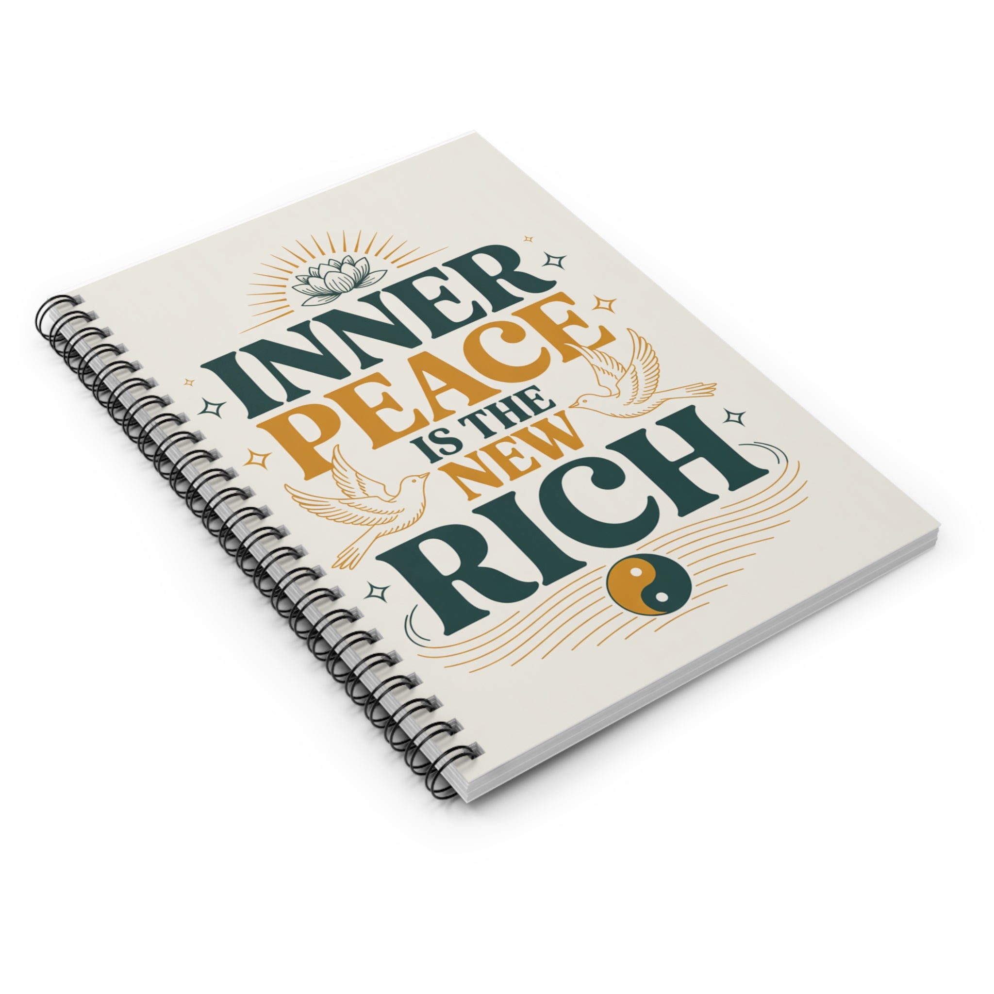 Inner Peace Spiral Notebook - A Mindful Companion for Your Thoughts