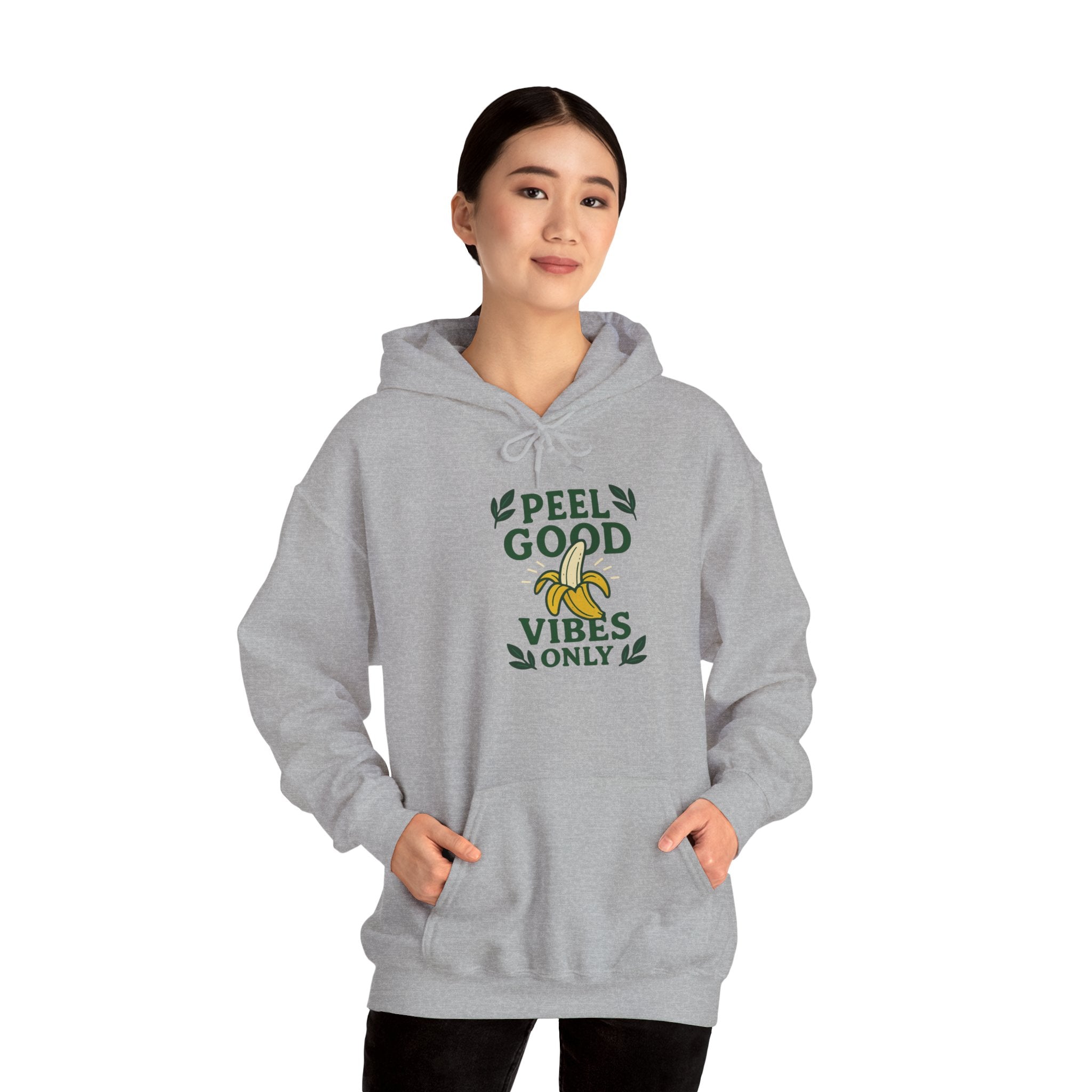 Peel Good Vibes Unisex Hooded Sweatshirt - Fun and Comfy, Perfect for Casual Wear, Gift for Friends, Cozy Relaxation, Banana Lovers