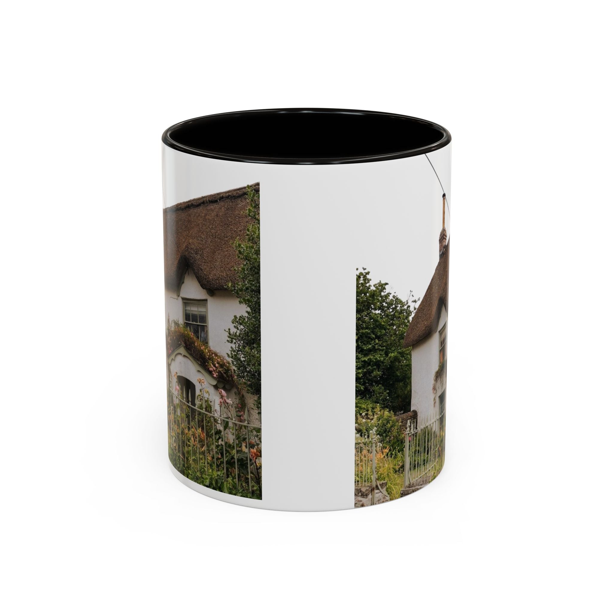 Thatched Cottage Photo Mug (11oz & 15oz) — Cozy English Cottage Scenic Coffee Cup