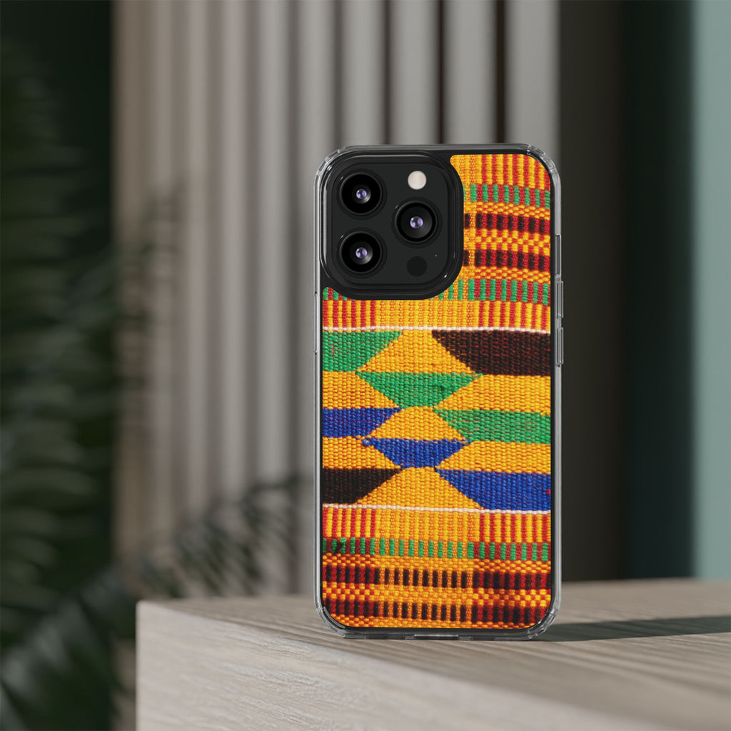 Kente Pattern Clear Impact-Resistant Phone Case