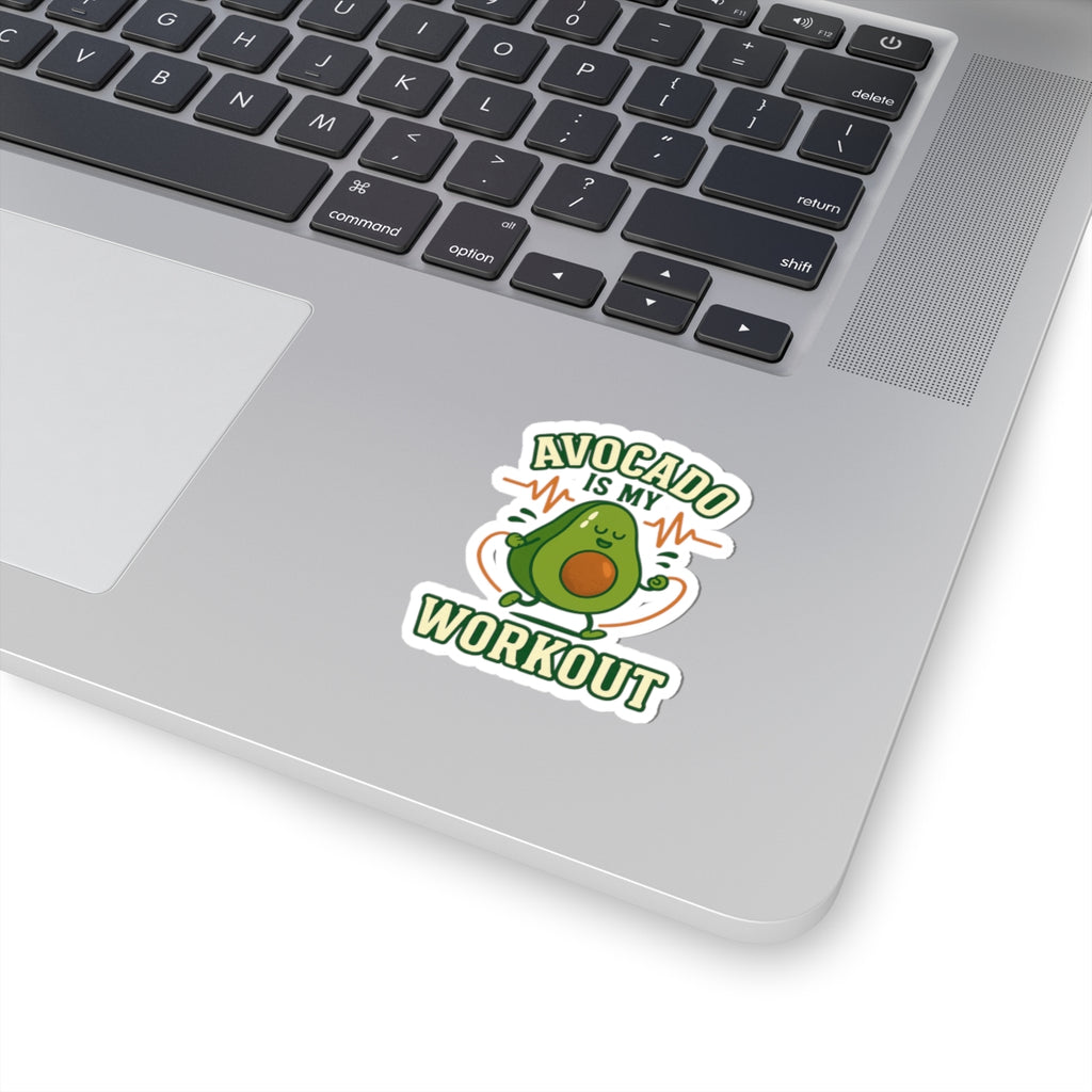 Avocado Workout Stickers, Funny Fitness Stickers, Laptop Decals, Cute Avocado Art, Wellness Gifts