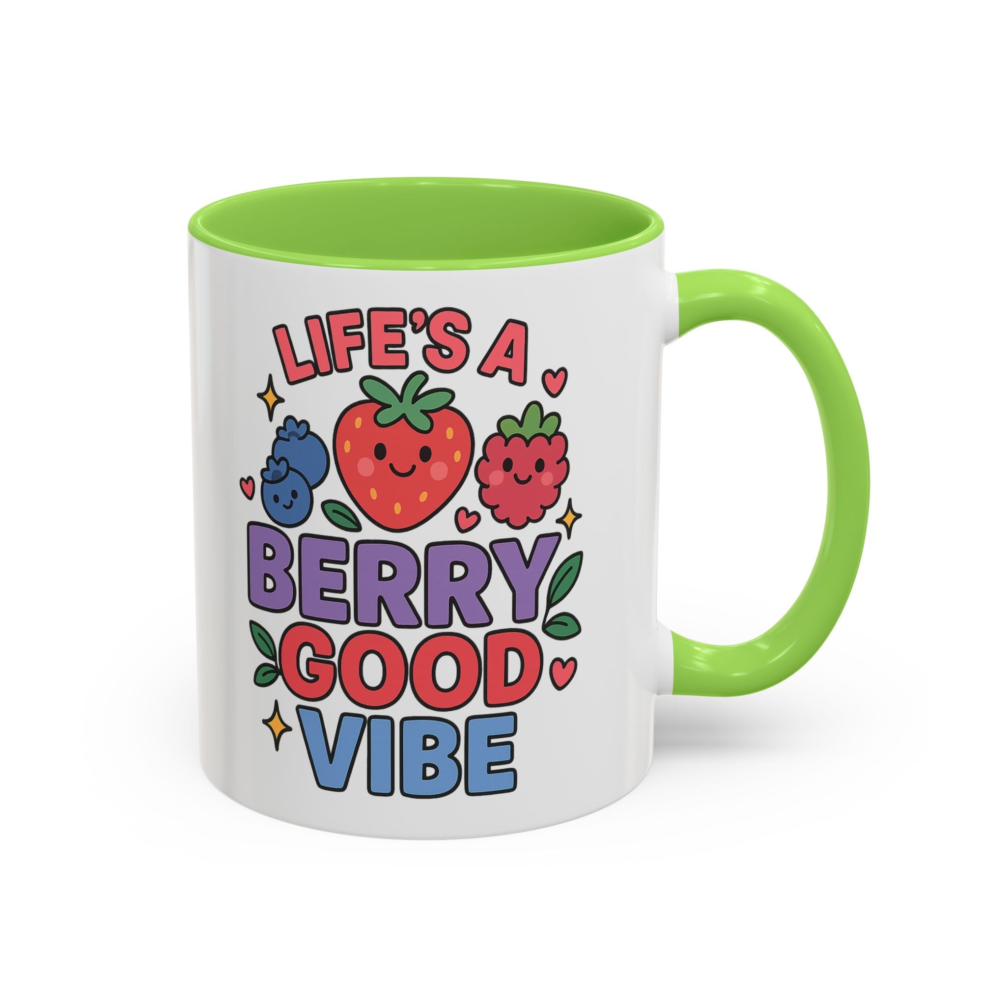Berry Good Vibe Mug — Cute Fruit Illustration Coffee Cup (11oz & 15oz)