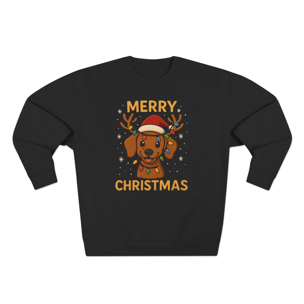 Christmas Dog Sweatshirt - Merry Christmas Reindeer Puppy Crewneck