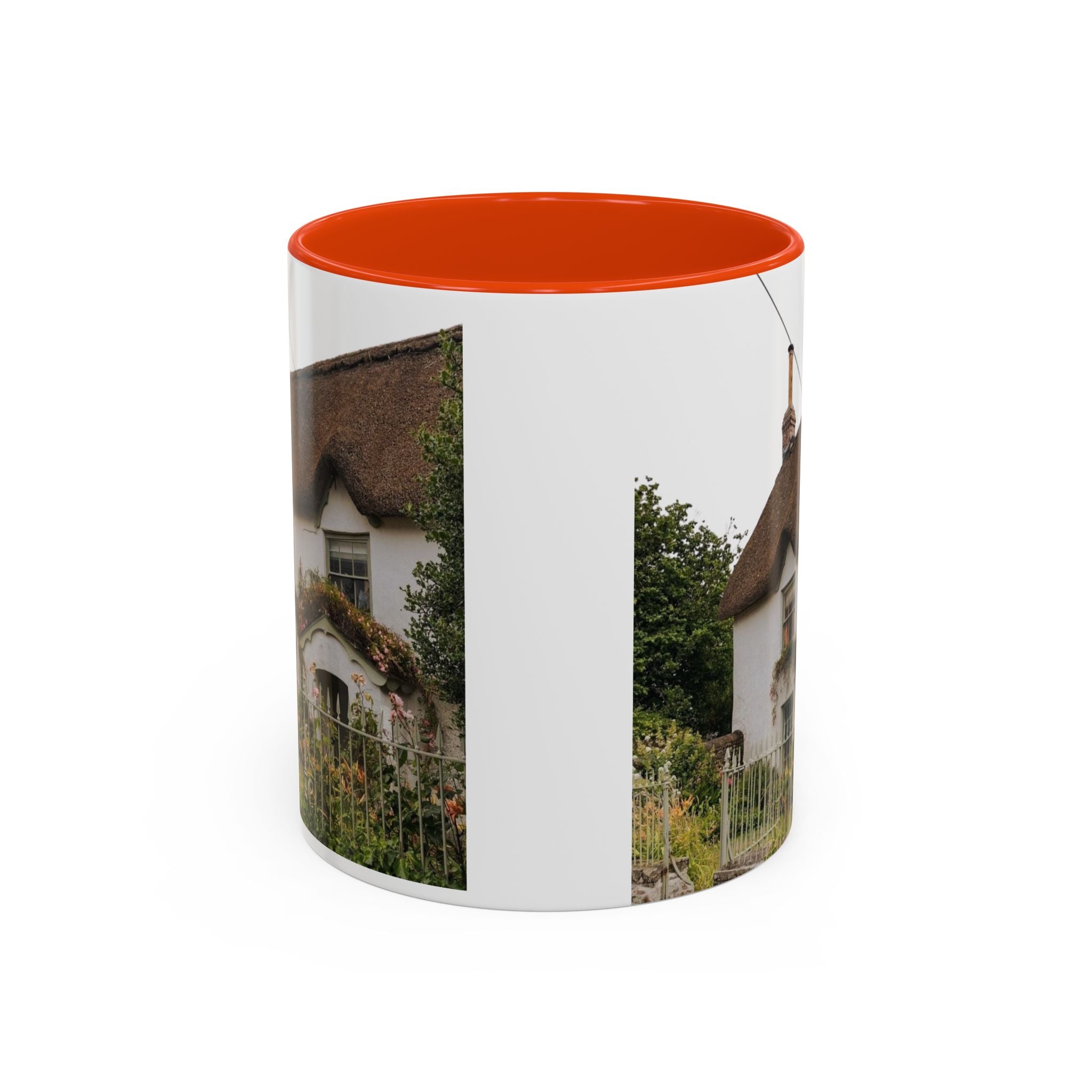 Thatched Cottage Photo Mug (11oz & 15oz) — Cozy English Cottage Scenic Coffee Cup