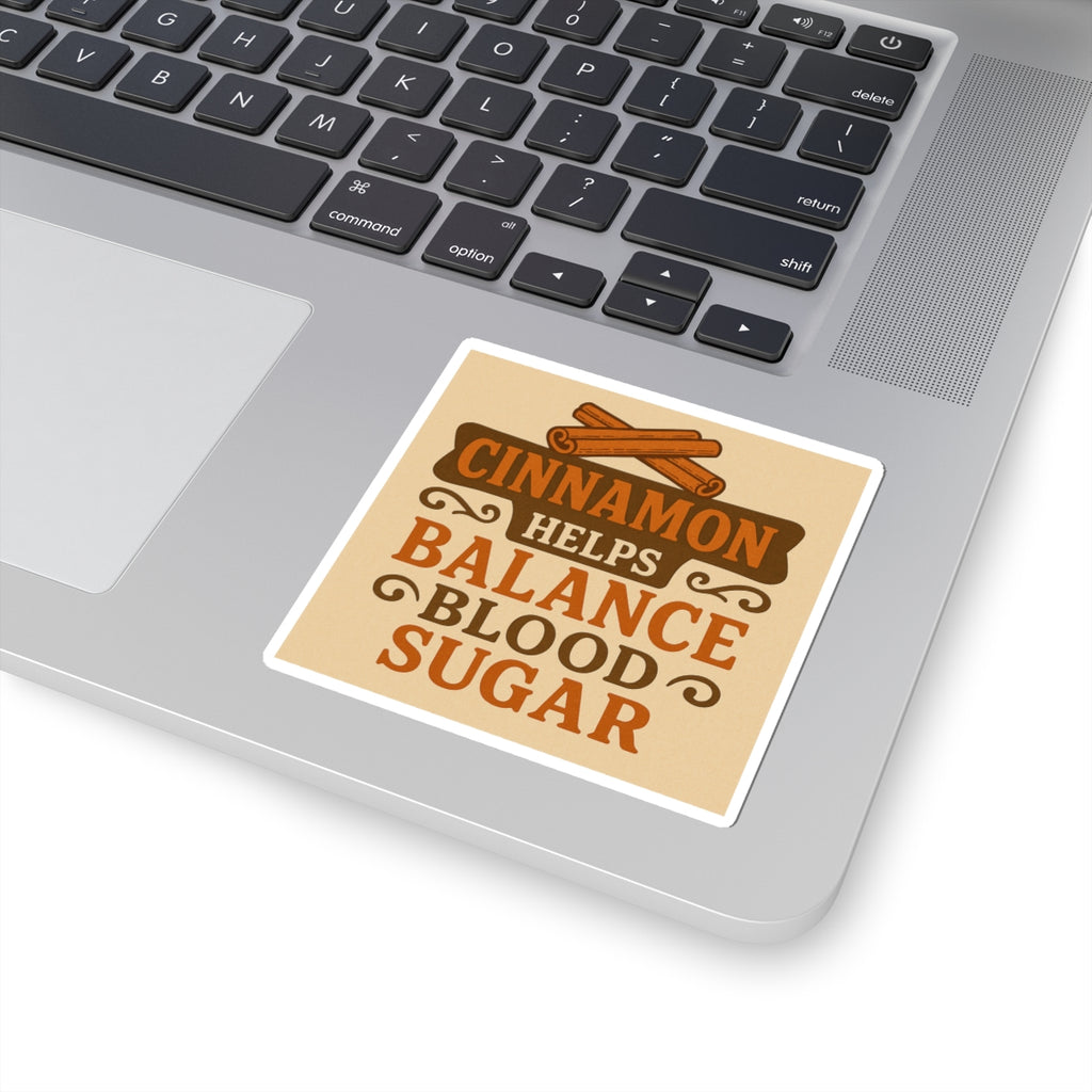 Cinnamon Health Stickers | Balance Blood Sugar | Funny Kitchen Decor, Gift for Foodies, Laptop Stickers, Seasonal Gifts