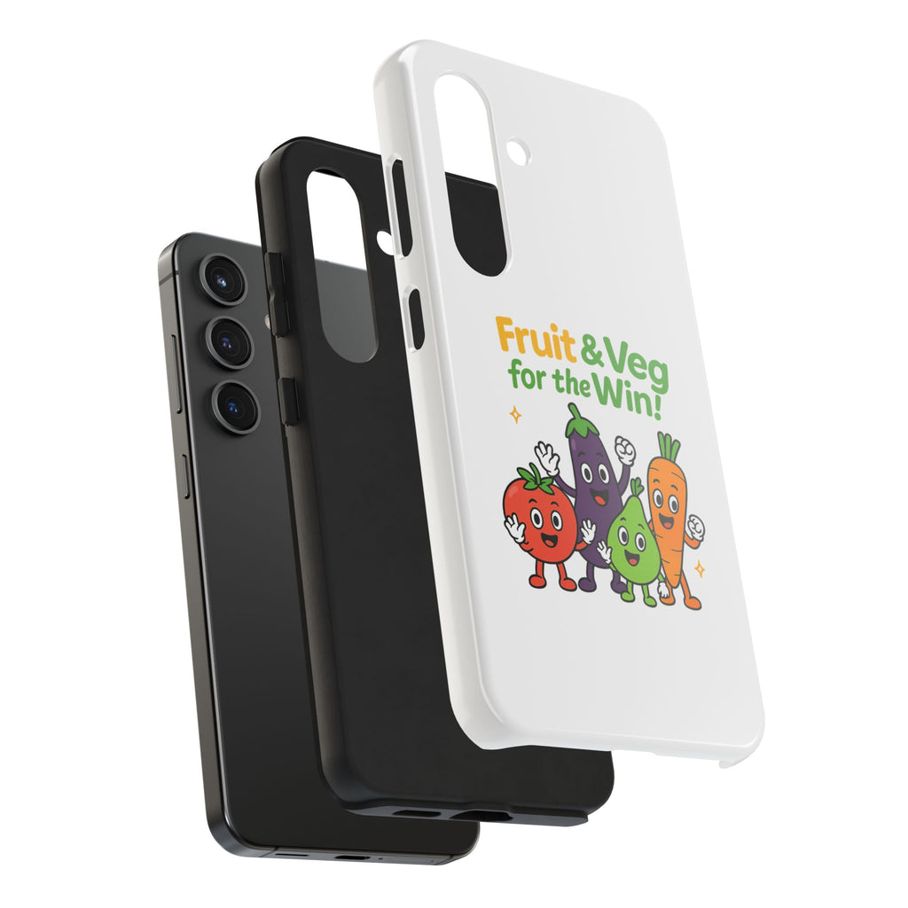 Phone Case — "Fruit & Veg for the Win!" Cute Healthy Veggie Design