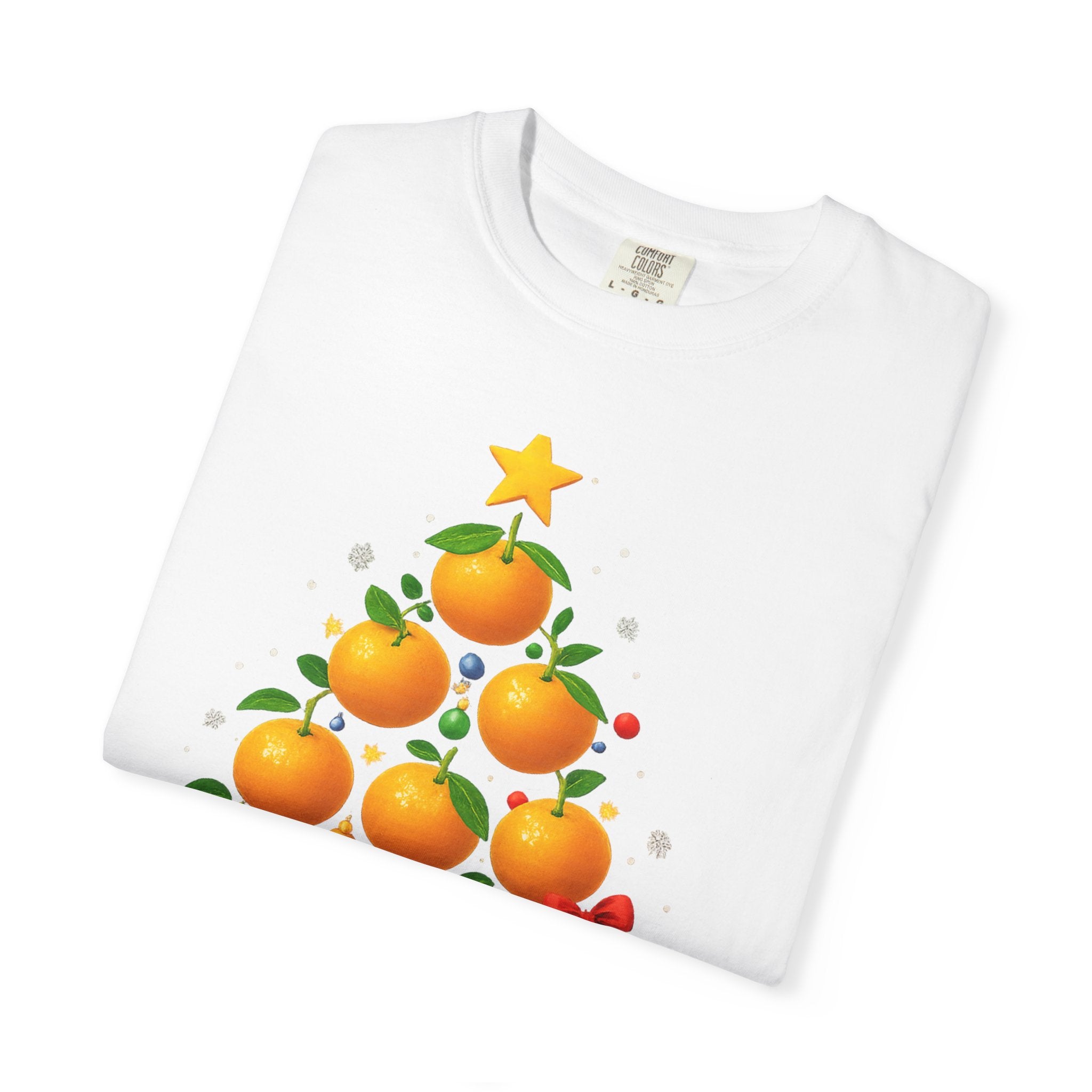 Orange Christmas Tree T-Shirt — Festive Citrus Holiday Tee