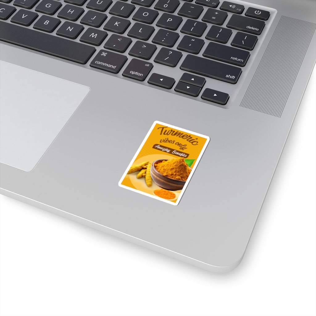 Turmeric Vibes Only Stickers | Health and Wellness Decor, Laptop Accessories, Gift for Yogis, Kitchen Decor, Nature Lovers