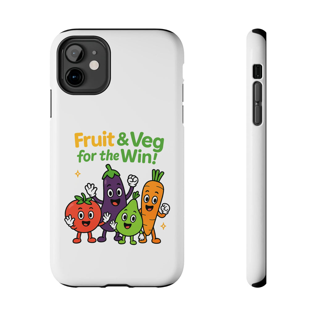 Phone Case — "Fruit & Veg for the Win!" Cute Healthy Veggie Design