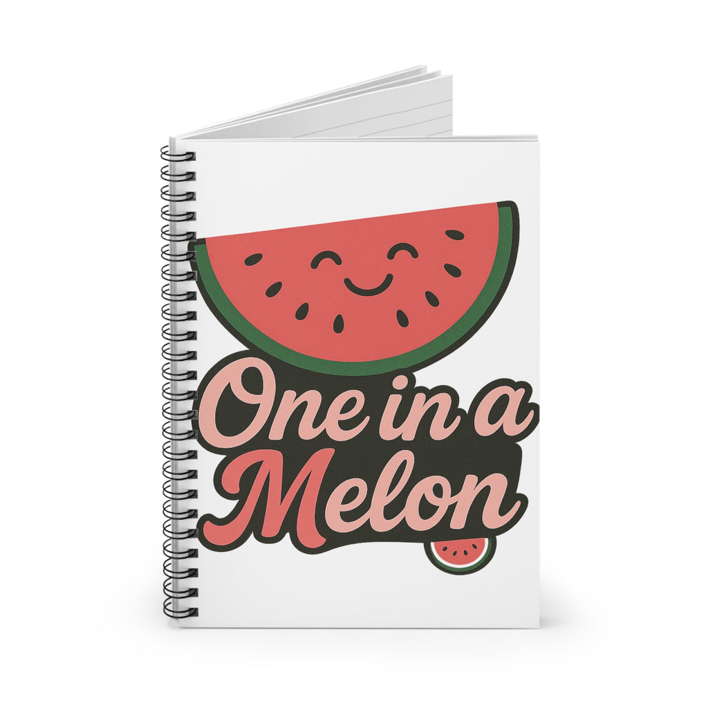 Cute Watermelon Spiral Notebook - 'One in a Melon'