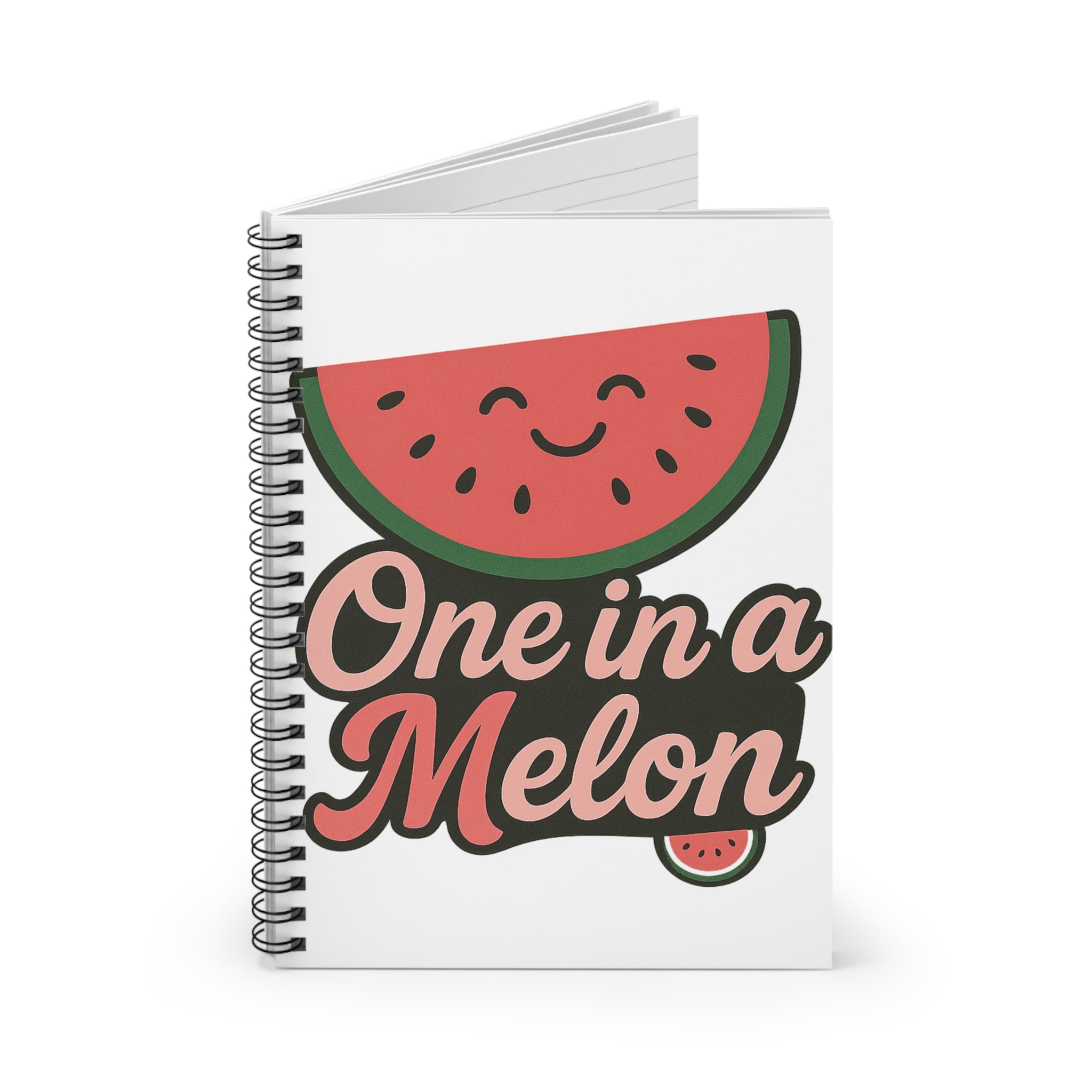 Cute Watermelon Spiral Notebook - 'One in a Melon'