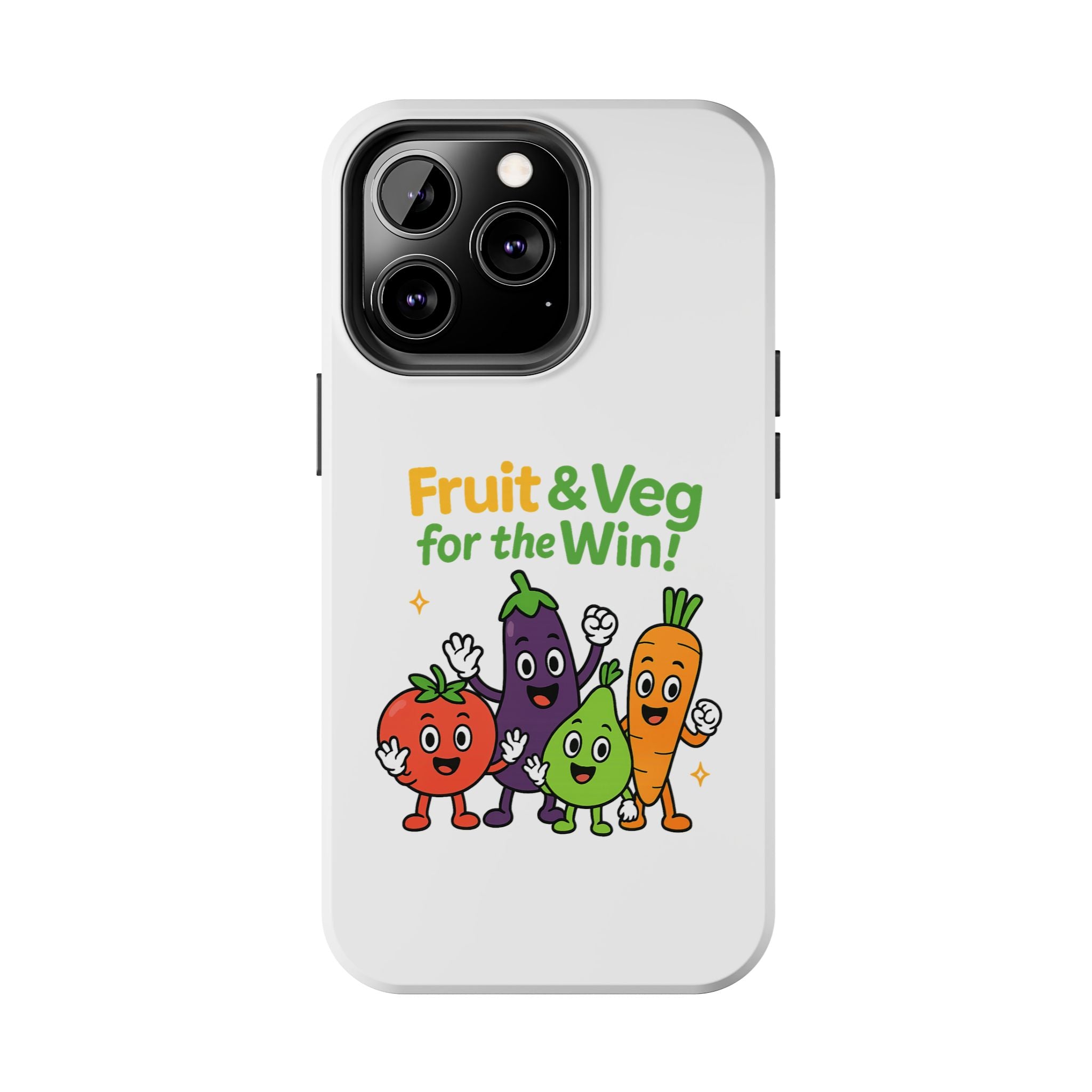 Phone Case — "Fruit & Veg for the Win!" Cute Healthy Veggie Design