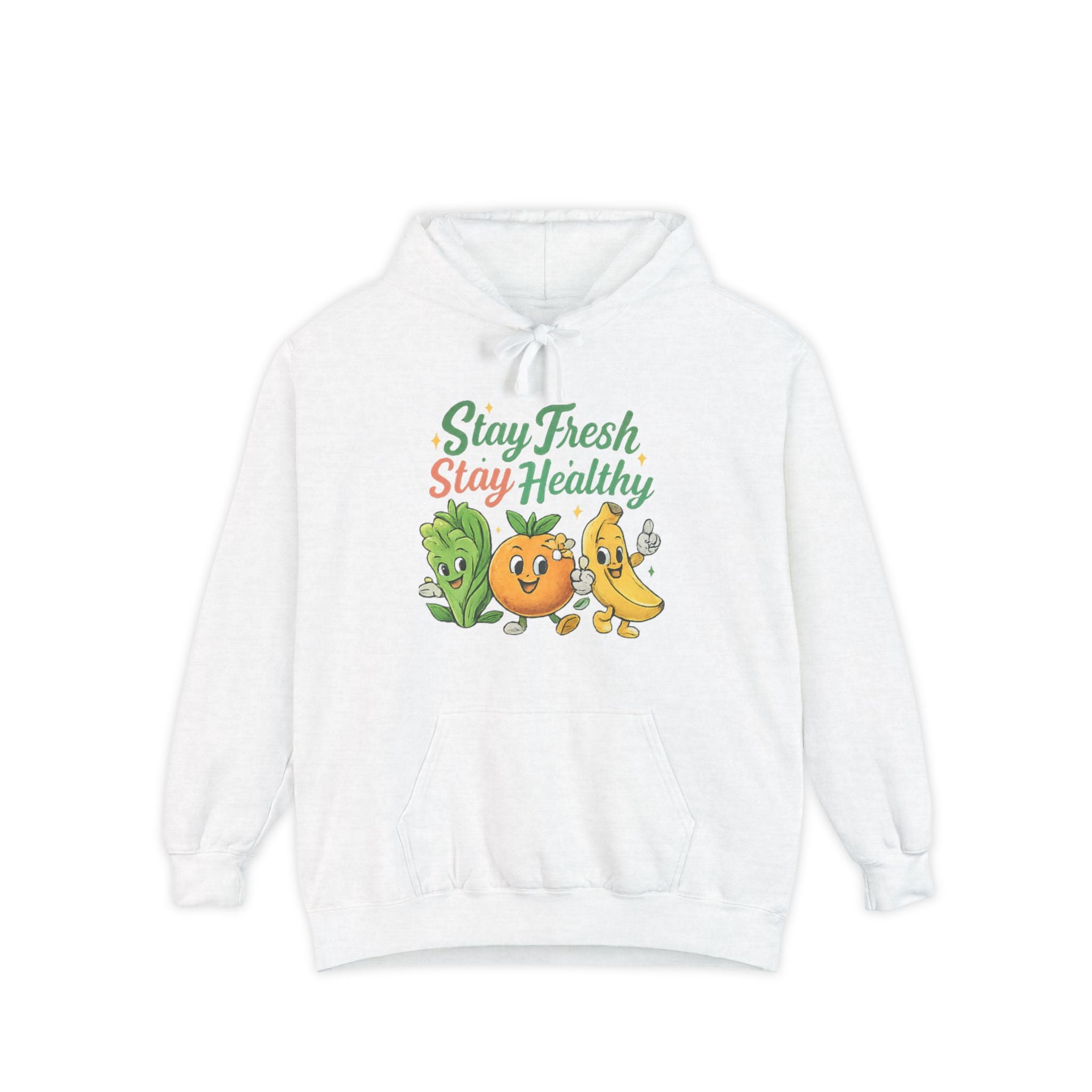Stay Fresh Stay Healthy Hoodie — Cute Fruit & Veg Wellness Pullover