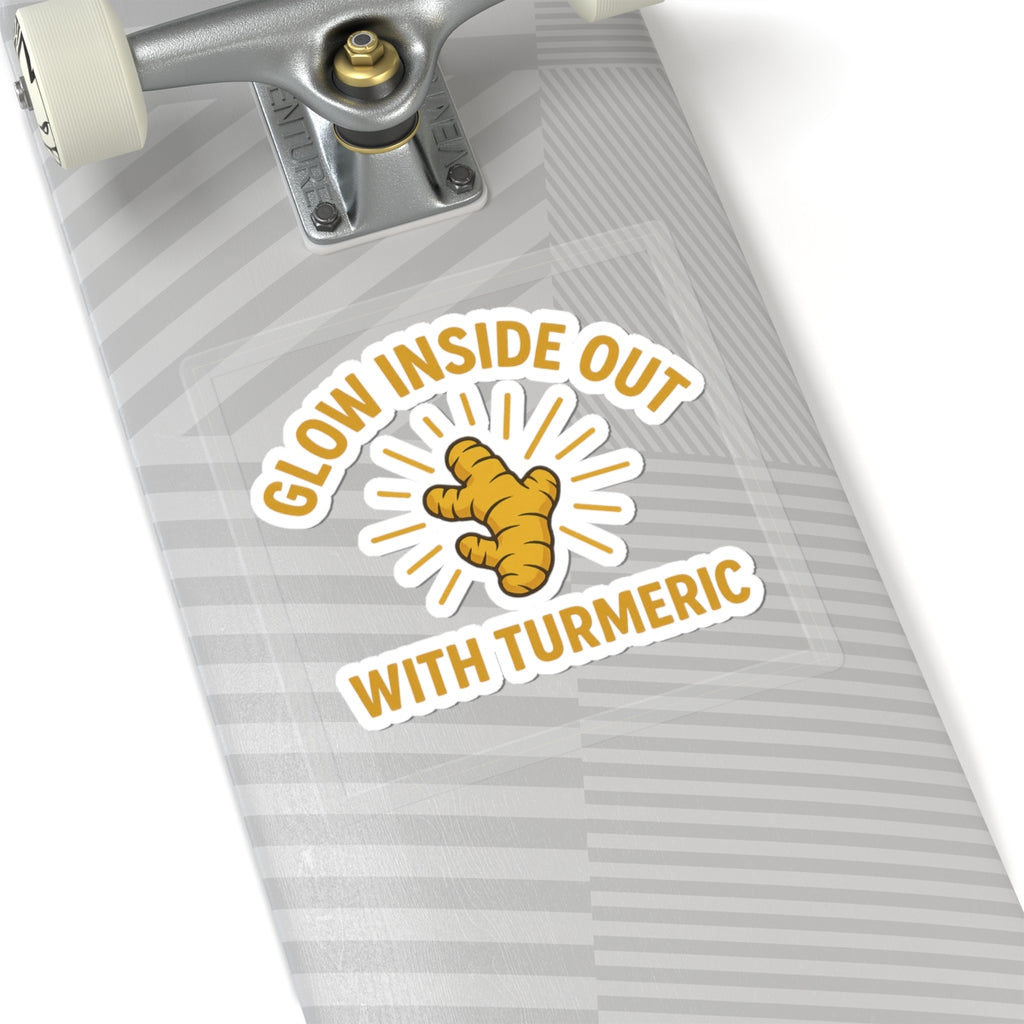 Turmeric Glow Stickers - Wellness, Motivational Decor, Cute Laptop Stickers, Self-Care Gift, Journal Accessories