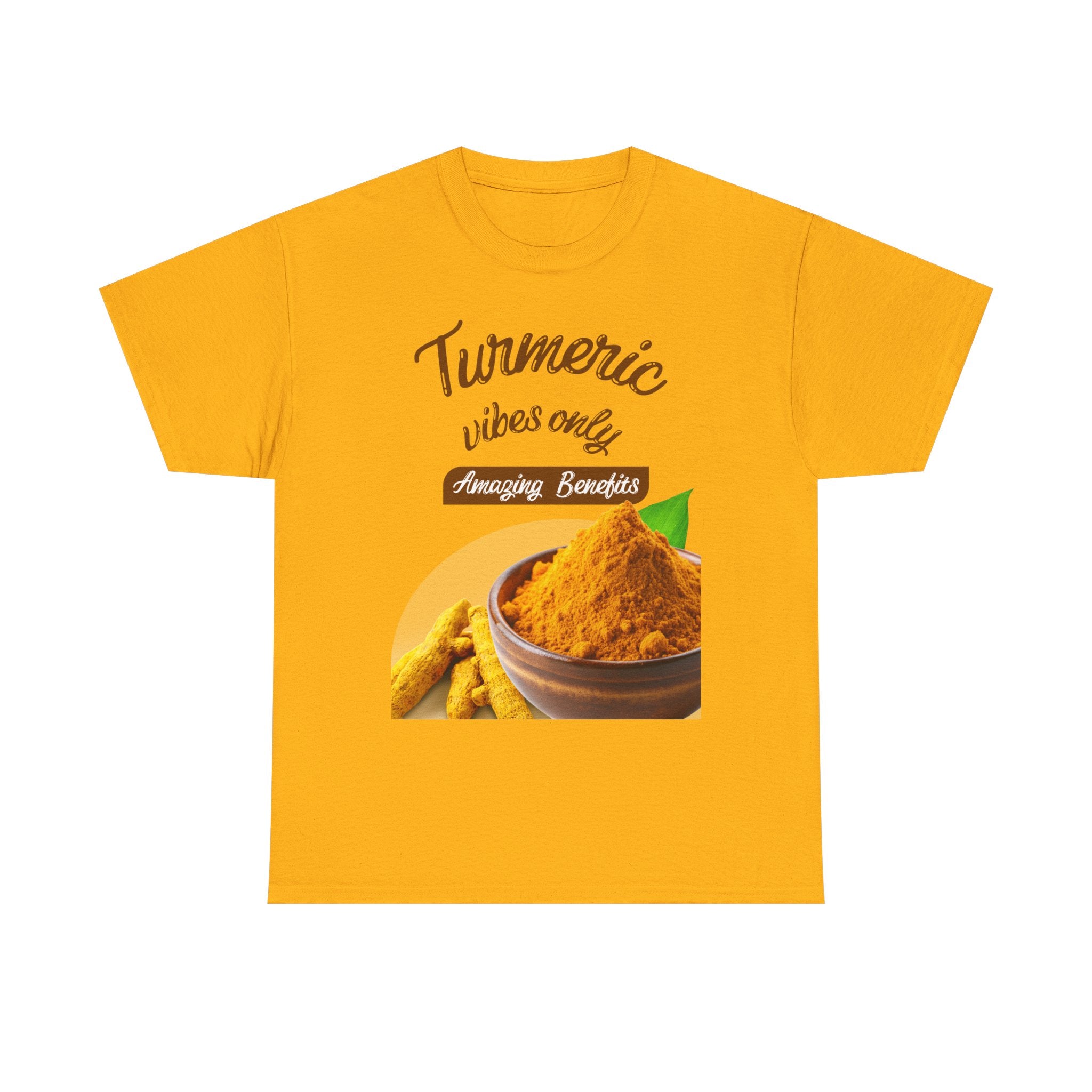 Turmeric Vibes Only Tee, Relaxed Unisex Cotton Shirt for Wellness Lovers, Great for Gifts, Health & Wellness Events, Casual Everyday Wear