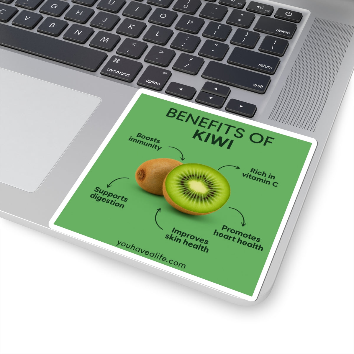 Vibrant Kiwi Benefits Stickers | Fun Fruit Reminders, Healthy Living Decor, Motivational Stickers, Eco-Friendly Adhesives