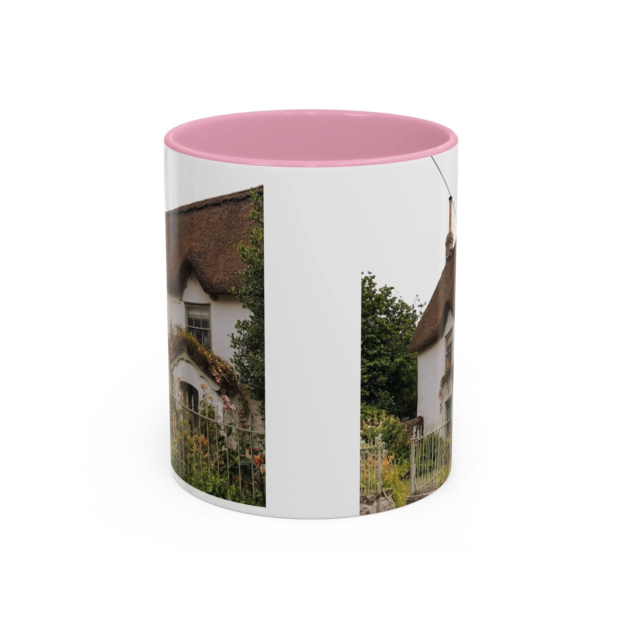 Thatched Cottage Photo Mug (11oz & 15oz) — Cozy English Cottage Scenic Coffee Cup