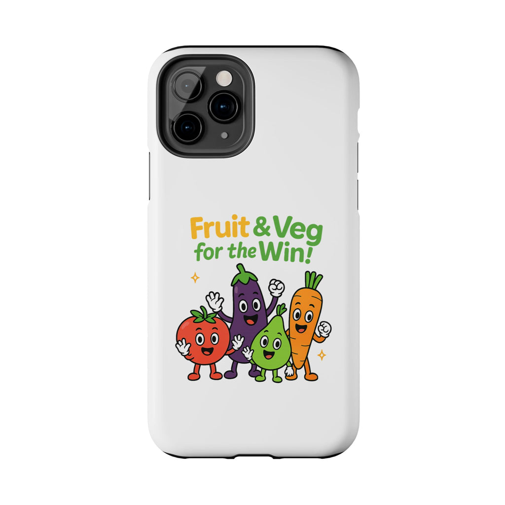 Phone Case — "Fruit & Veg for the Win!" Cute Healthy Veggie Design