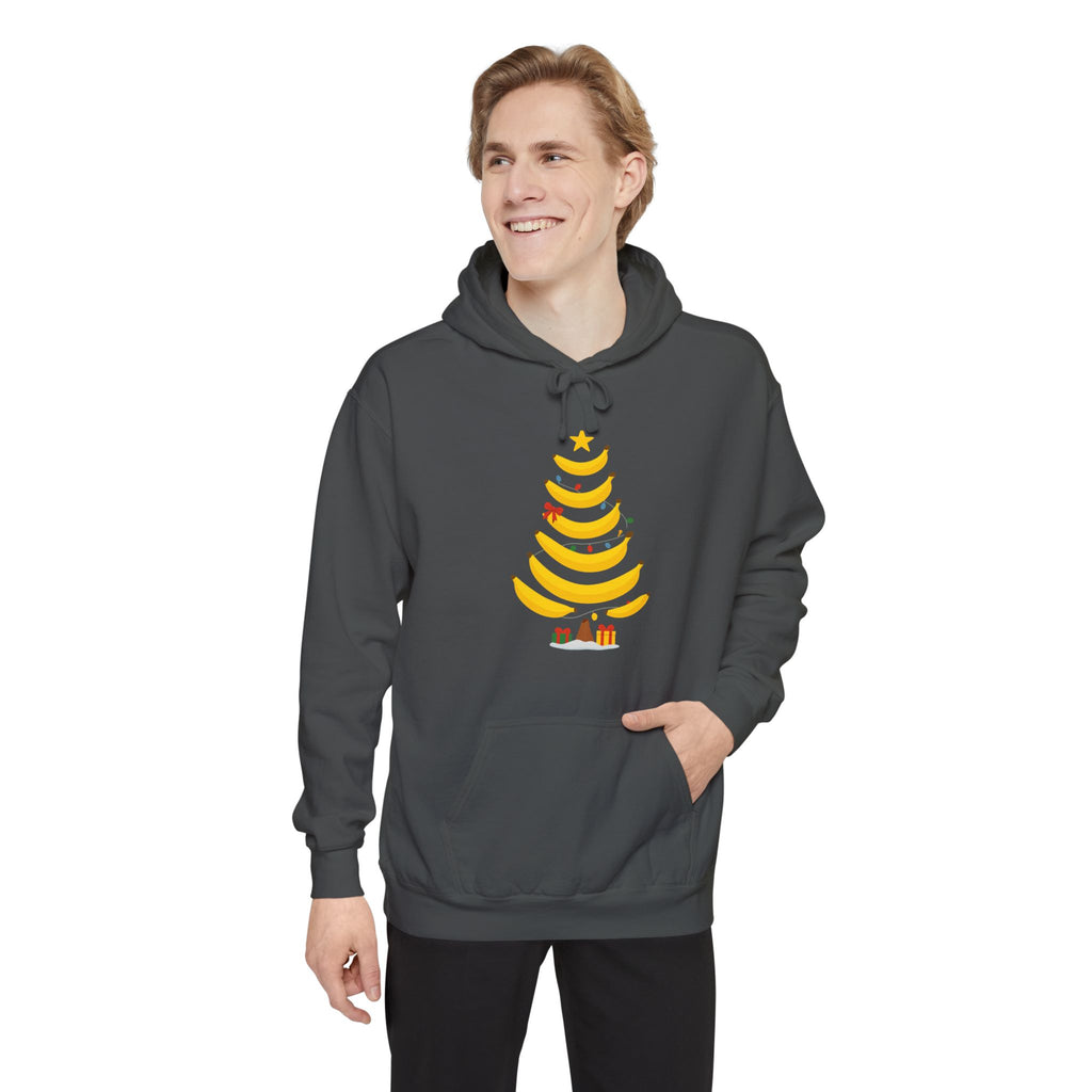 Banana Christmas Tree Hoodie — Novelty Holiday Sweatshirt