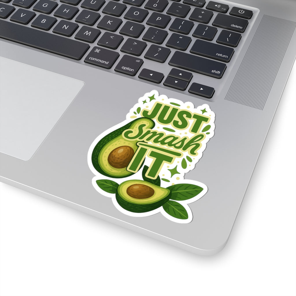 Avocado Kiss-Cut Stickers for Fun Decor, Just Smash It Design, Perfect for Laptops, Journals, Gifts, Party Favors, Wall Art
