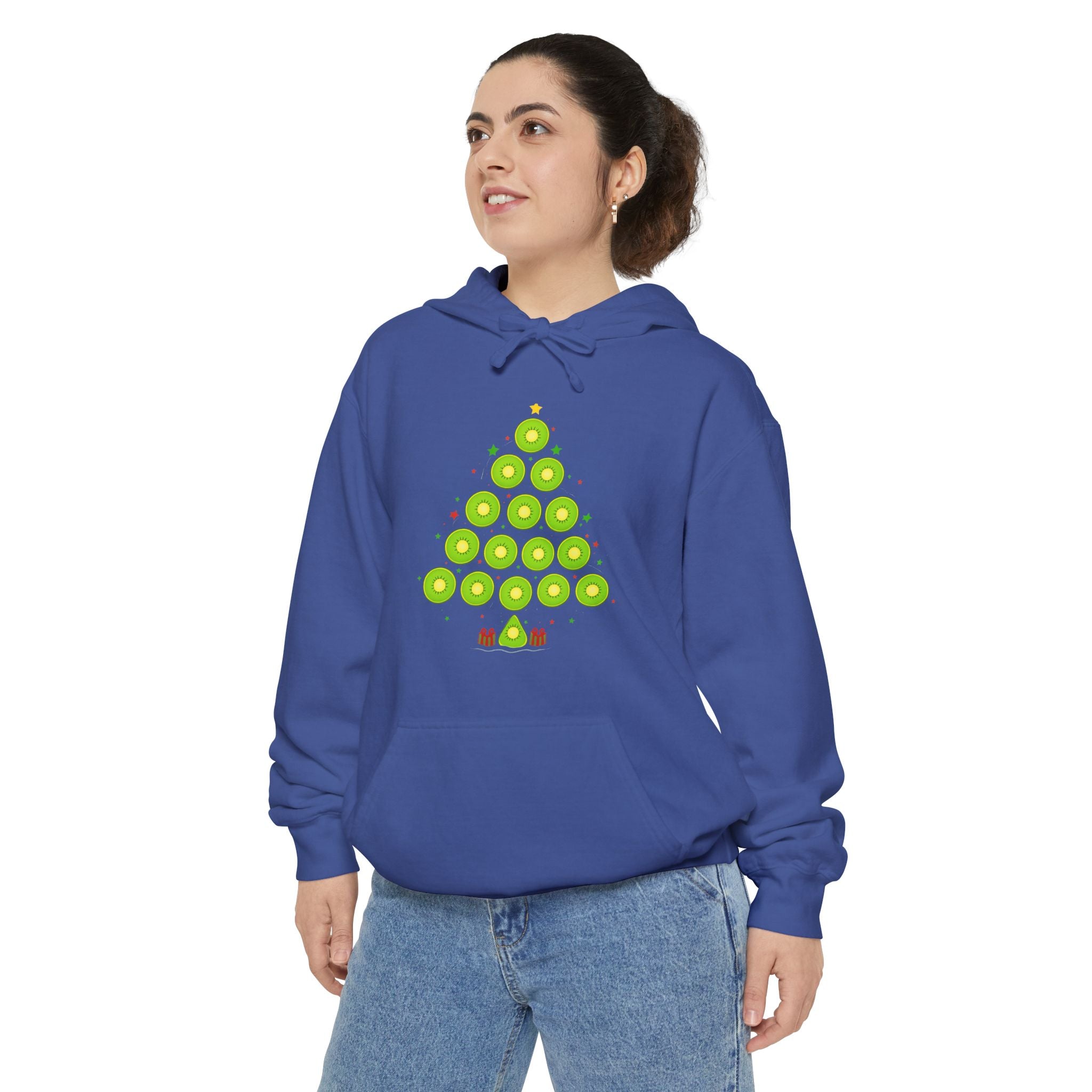 Christmas Ornament Tree Hoodie — Green Bauble Holiday Sweatshirt