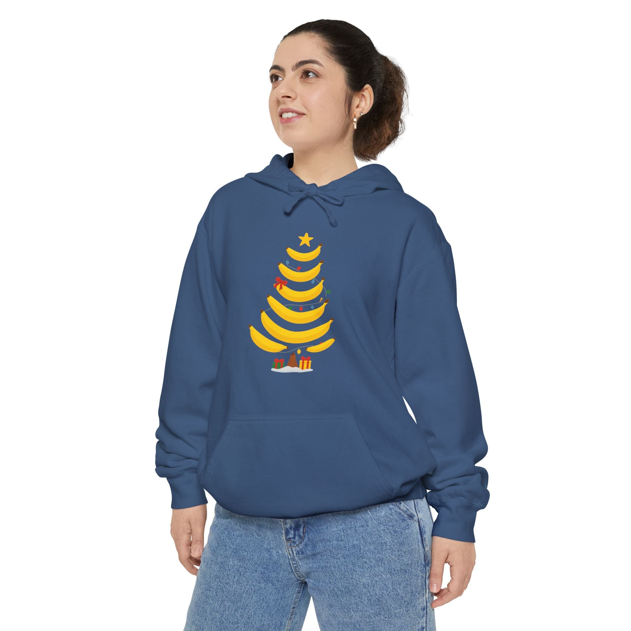 Banana Christmas Tree Hoodie — Novelty Holiday Sweatshirt