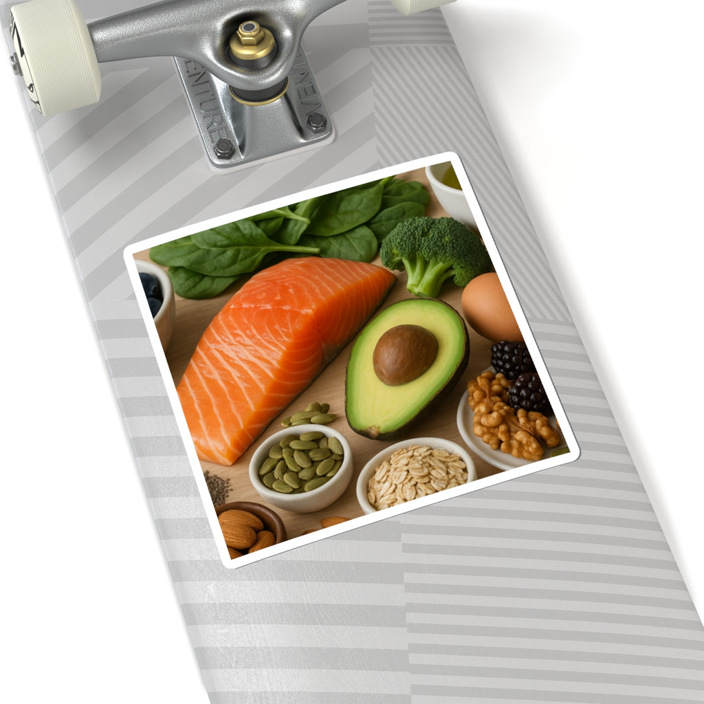 Healthy Food Kiss-Cut Stickers for Meal Prep Enthusiasts, Kitchen Decor, Planner Accessories, Gift for Foodies, Nutrition Lovers