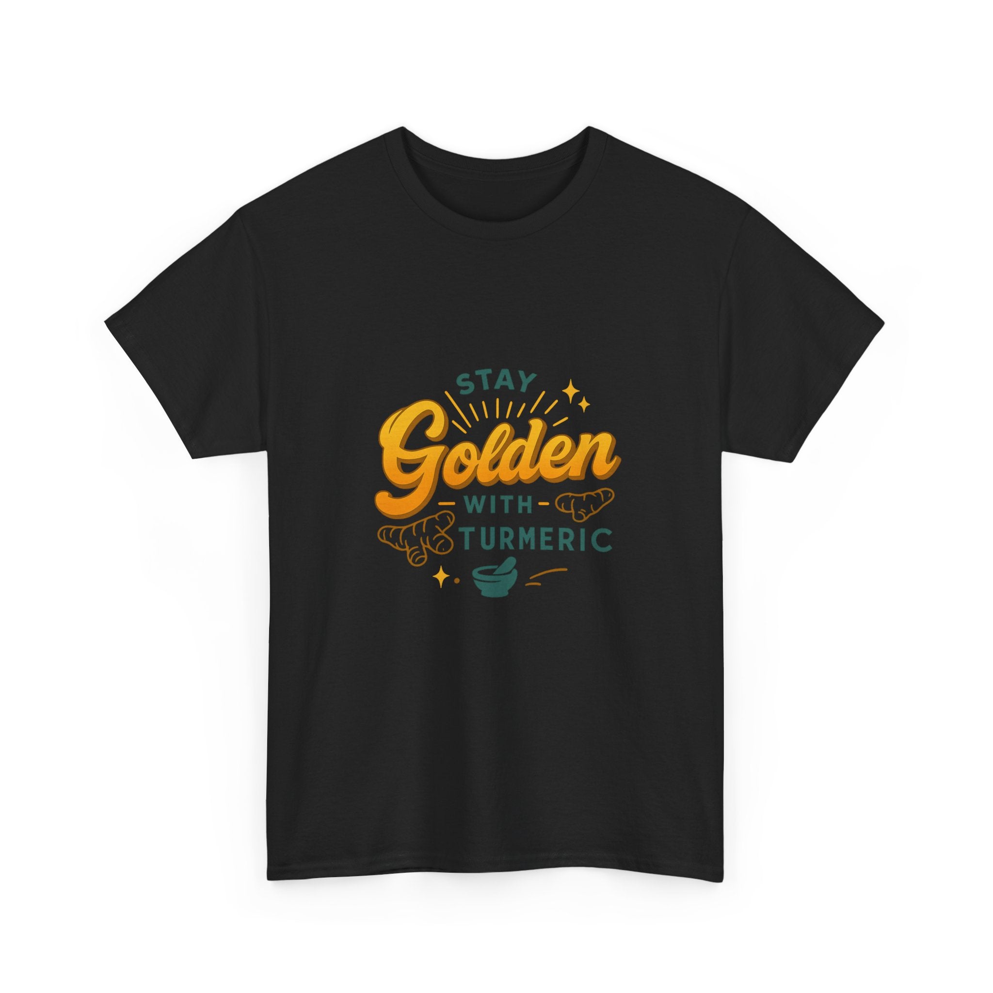 Stay Golden Turmeric Tee, Unisex Cotton T-Shirt, Health and Wellness Shirt, Gift for Herbalists, Eco-Friendly Fashion, Casual Wear