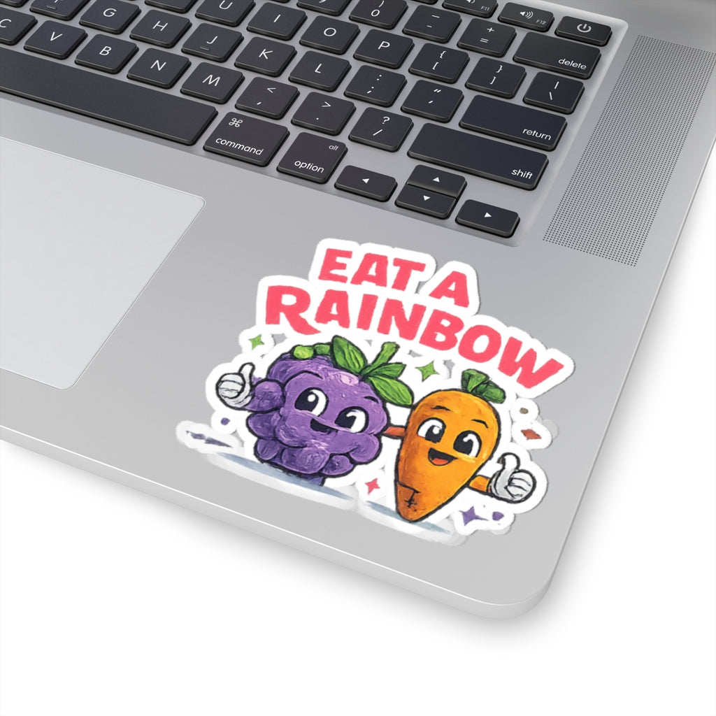 Sticker — "Eat a Rainbow" Cute Fruit & Veggie Kiss-Cut Sticker