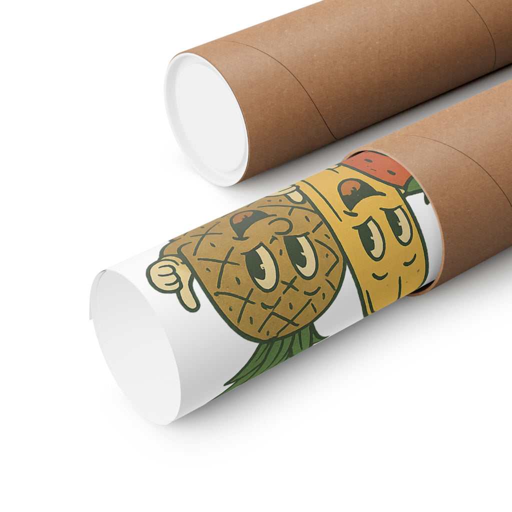 Eat Right Feel Bright Poster — Retro Fruit Kitchen Wall Art