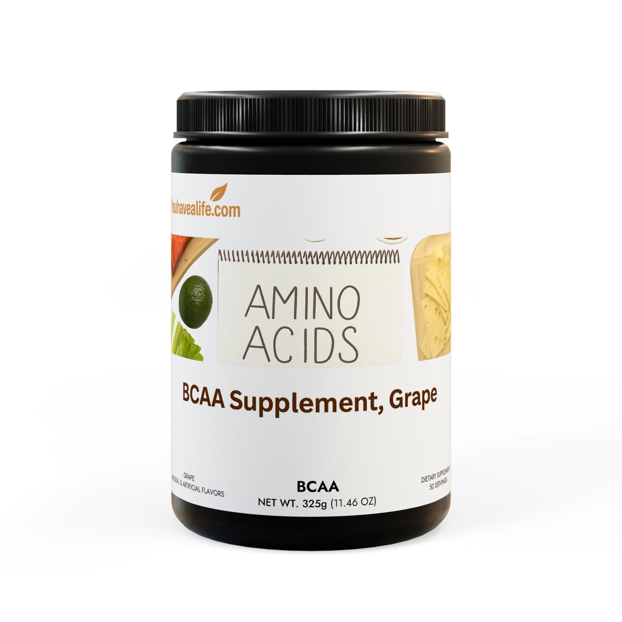 BCAA Supplement, Grape (325g, 11.46oz, 50 servings)