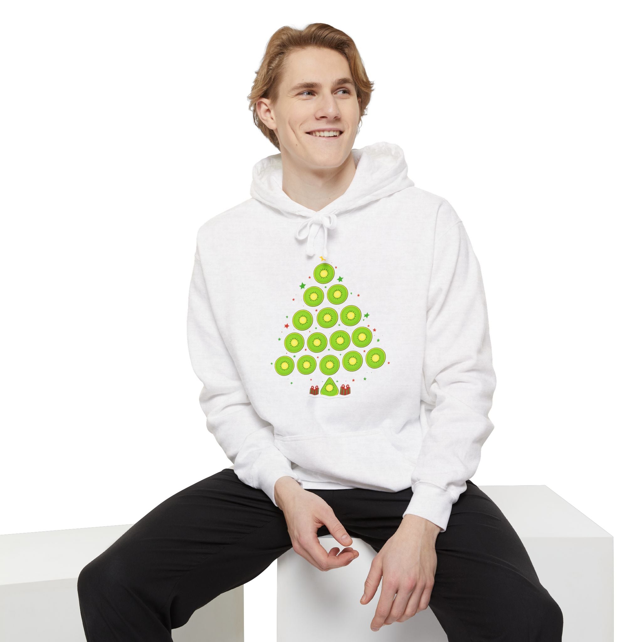 Christmas Ornament Tree Hoodie — Green Bauble Holiday Sweatshirt