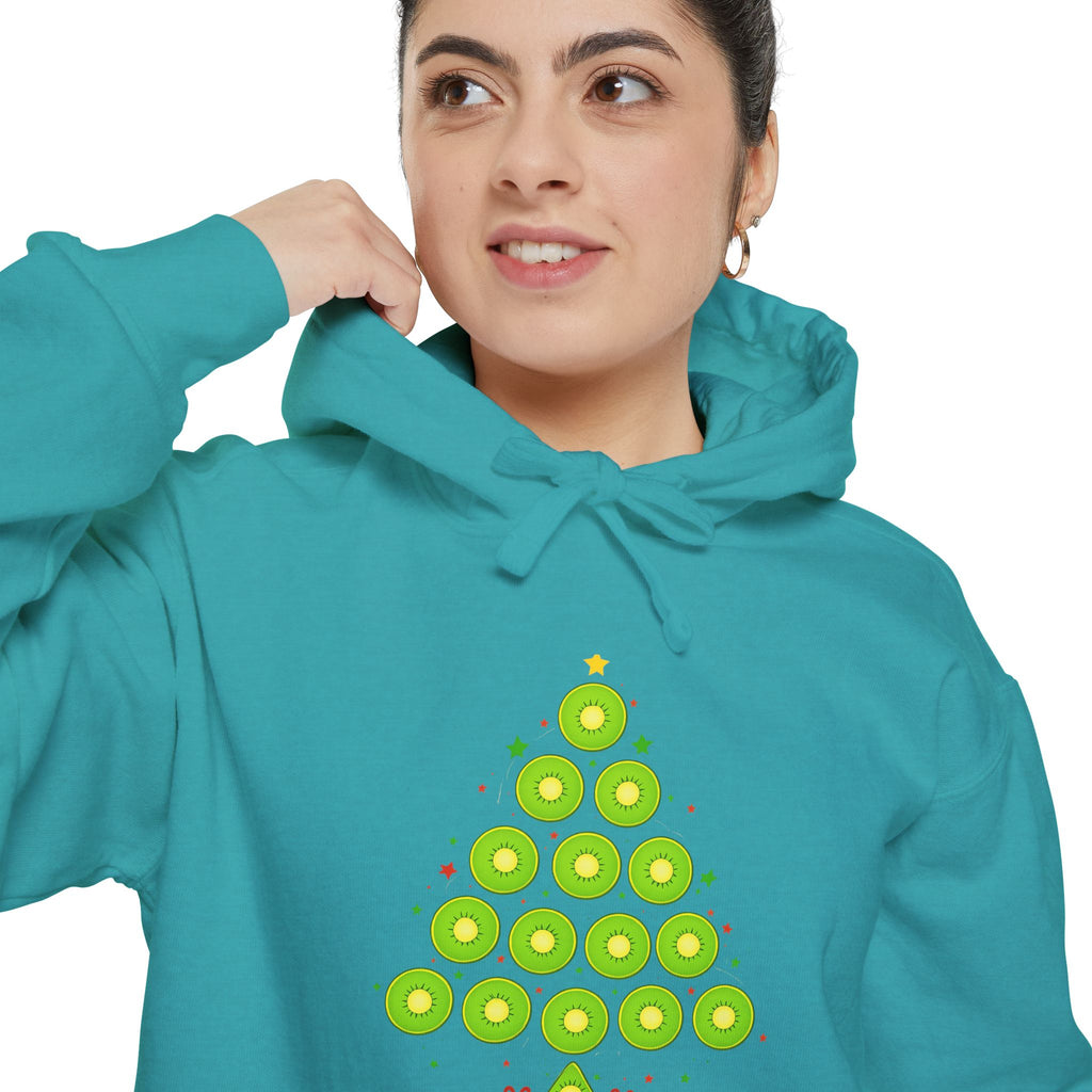 Christmas Ornament Tree Hoodie — Green Bauble Holiday Sweatshirt